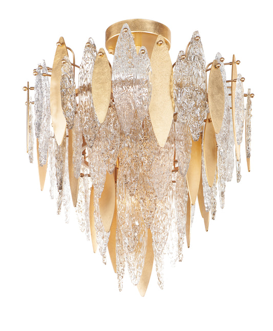 Majestic 10-Light Flush Mount Gold Leaf by Maxim Lighting