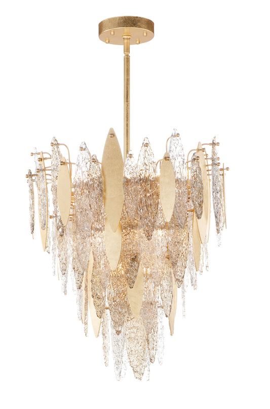 Majestic 12-Light Chandelier Gold Leaf by Maxim Lighting