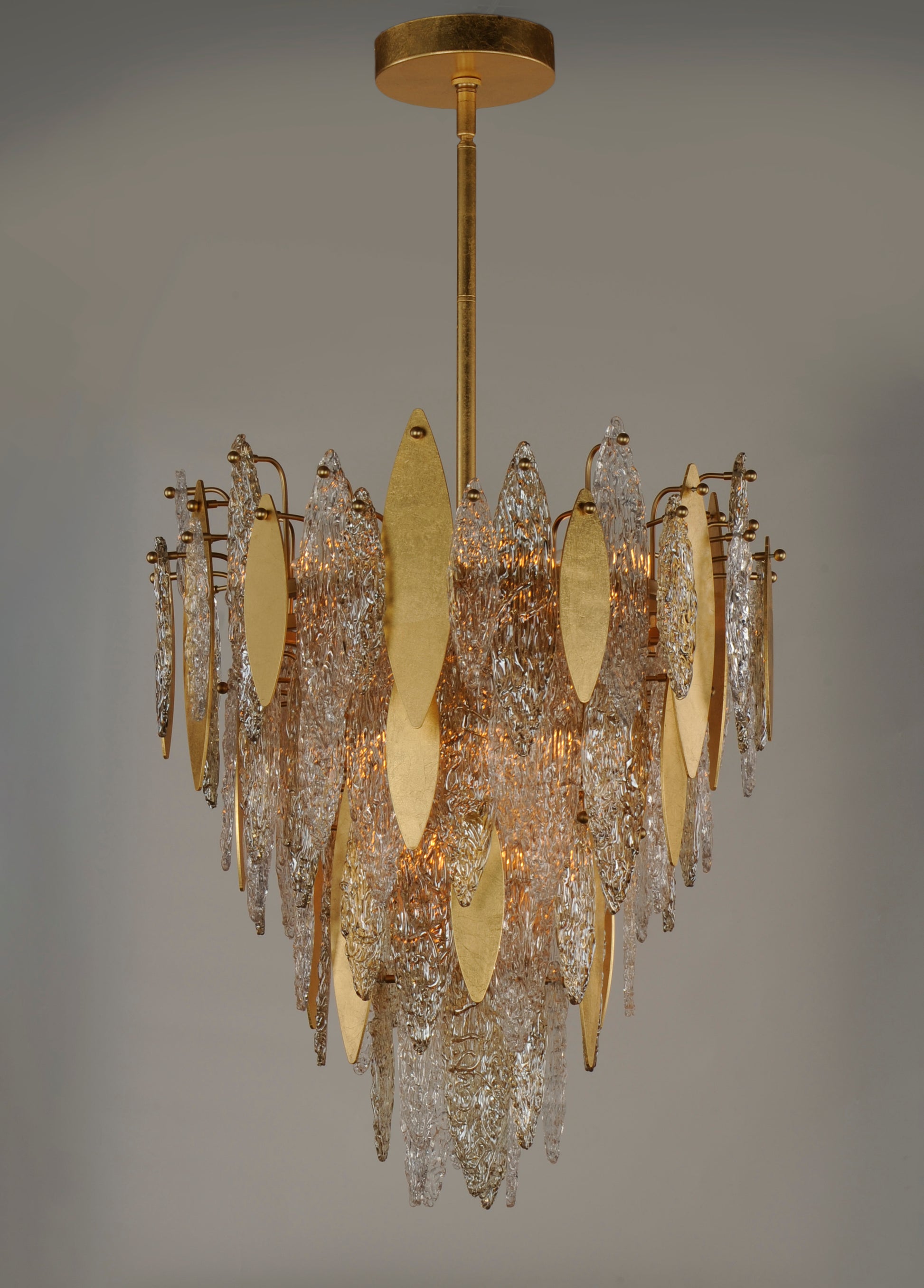 Majestic 12-Light Chandelier Gold Leaf by Maxim Lighting