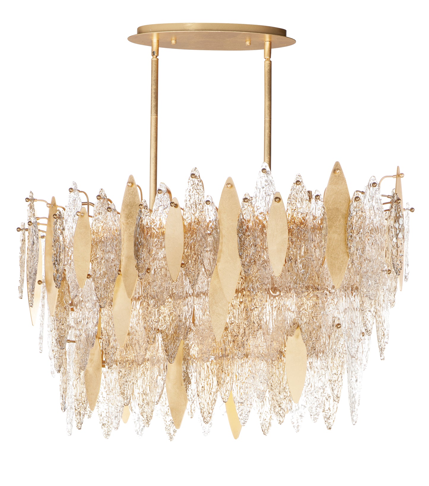 Majestic 18-Light Linear Chandelier Gold Leaf by Maxim Lighting