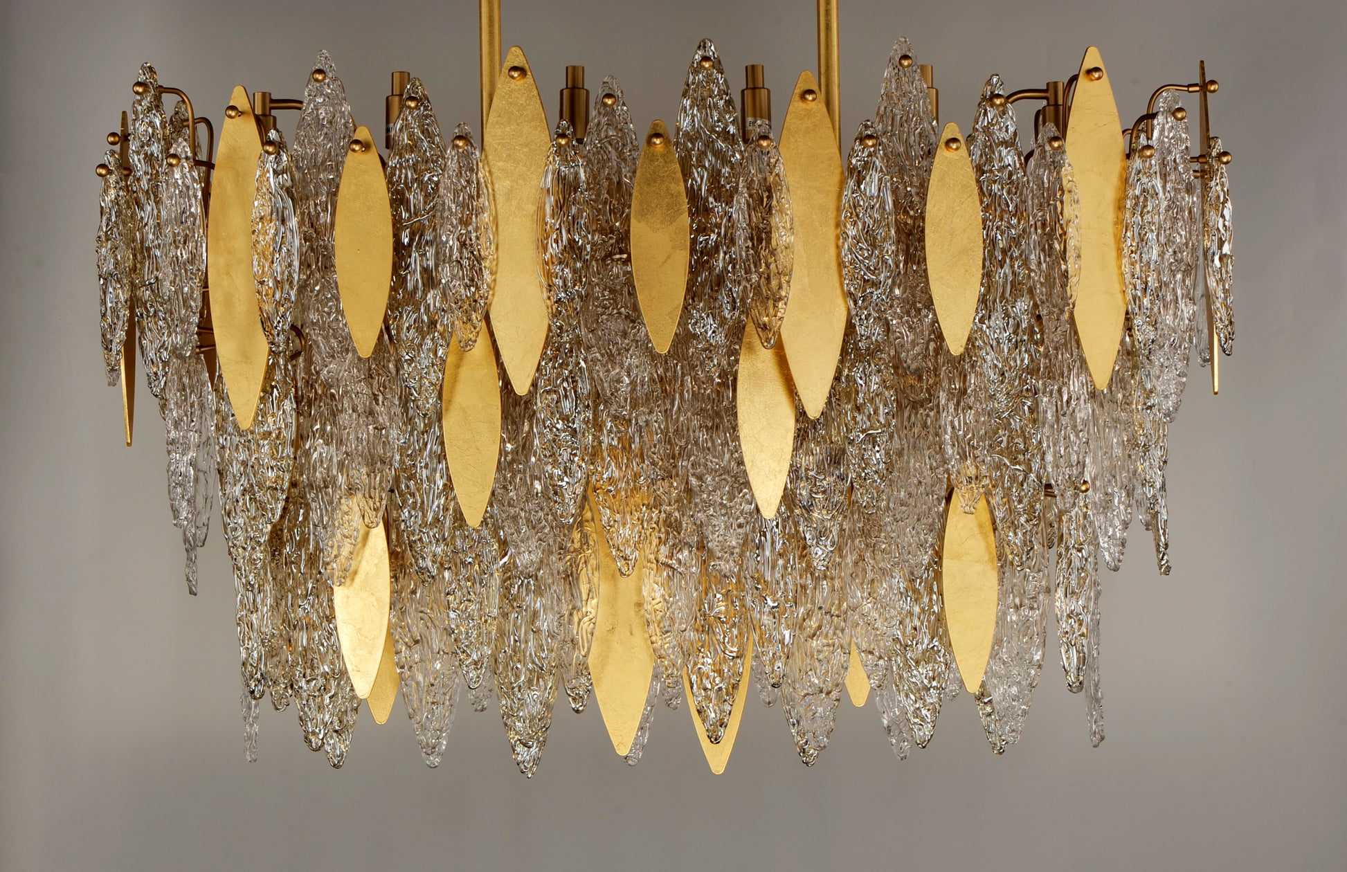 Majestic 18-Light Linear Chandelier Gold Leaf by Maxim Lighting