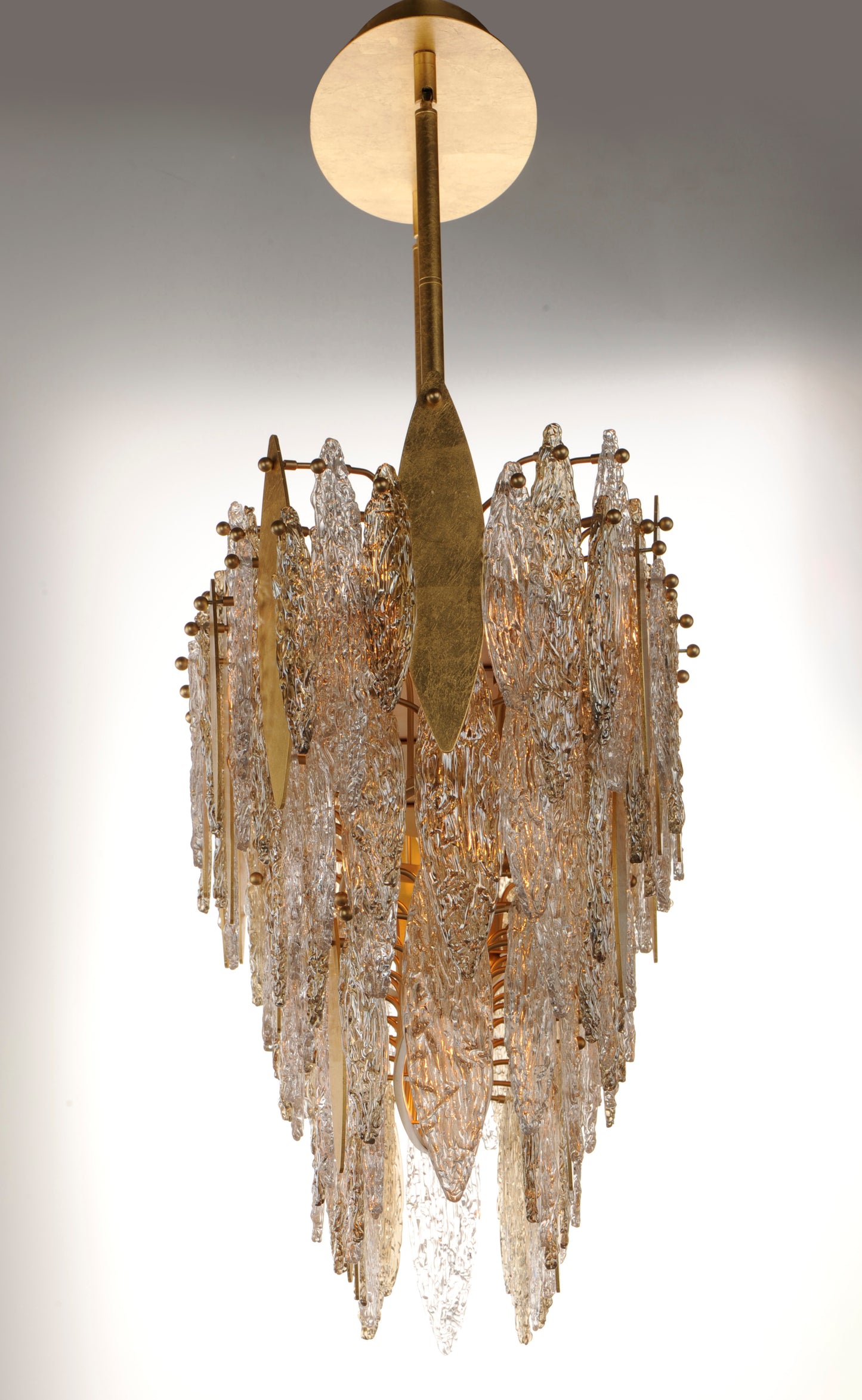 Majestic 18-Light Linear Chandelier Gold Leaf by Maxim Lighting