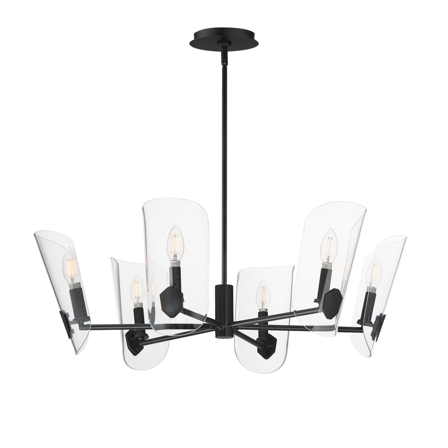 Armory 6-Light Chandelier Black by Maxim Lighting
