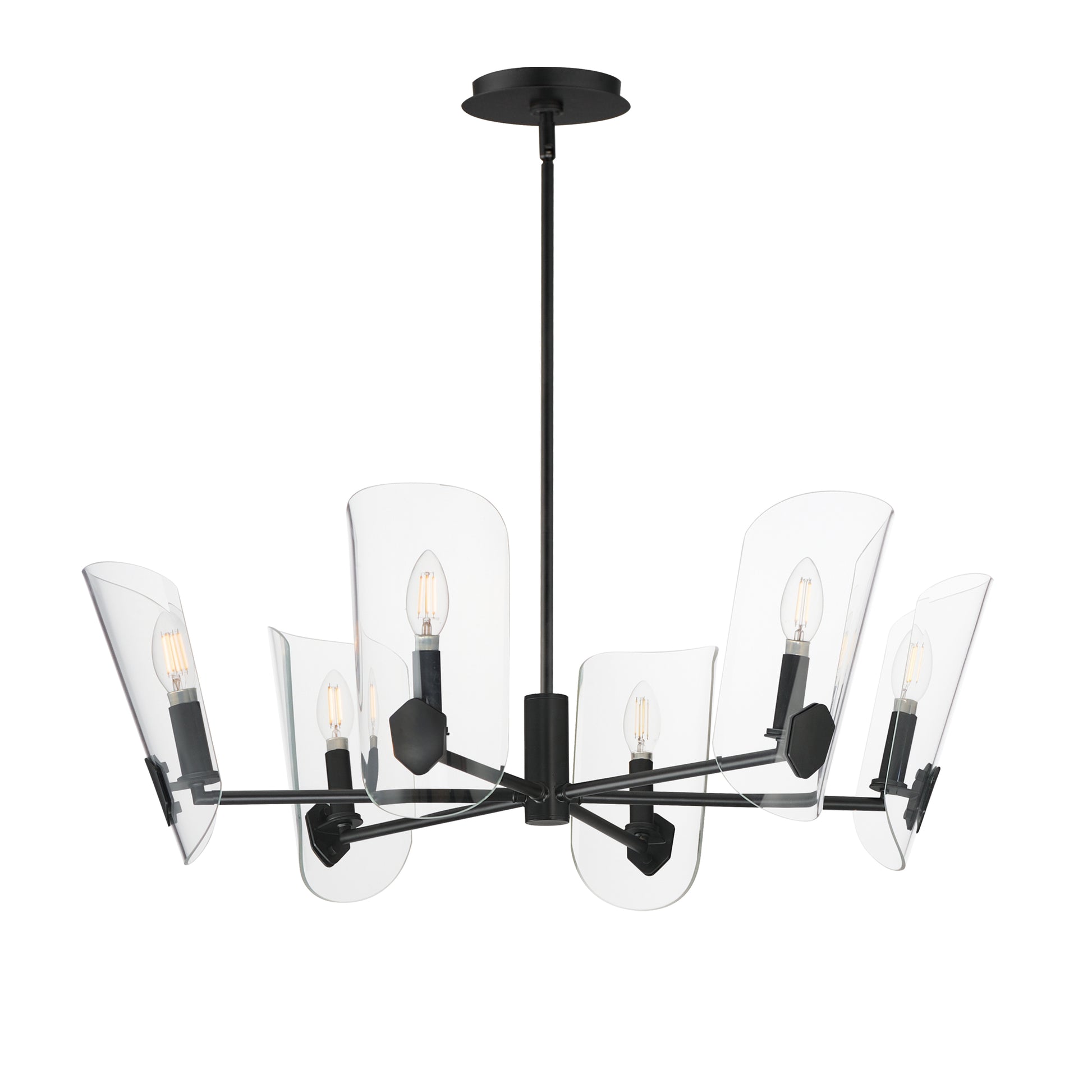 Armory 6-Light Chandelier Black by Maxim Lighting