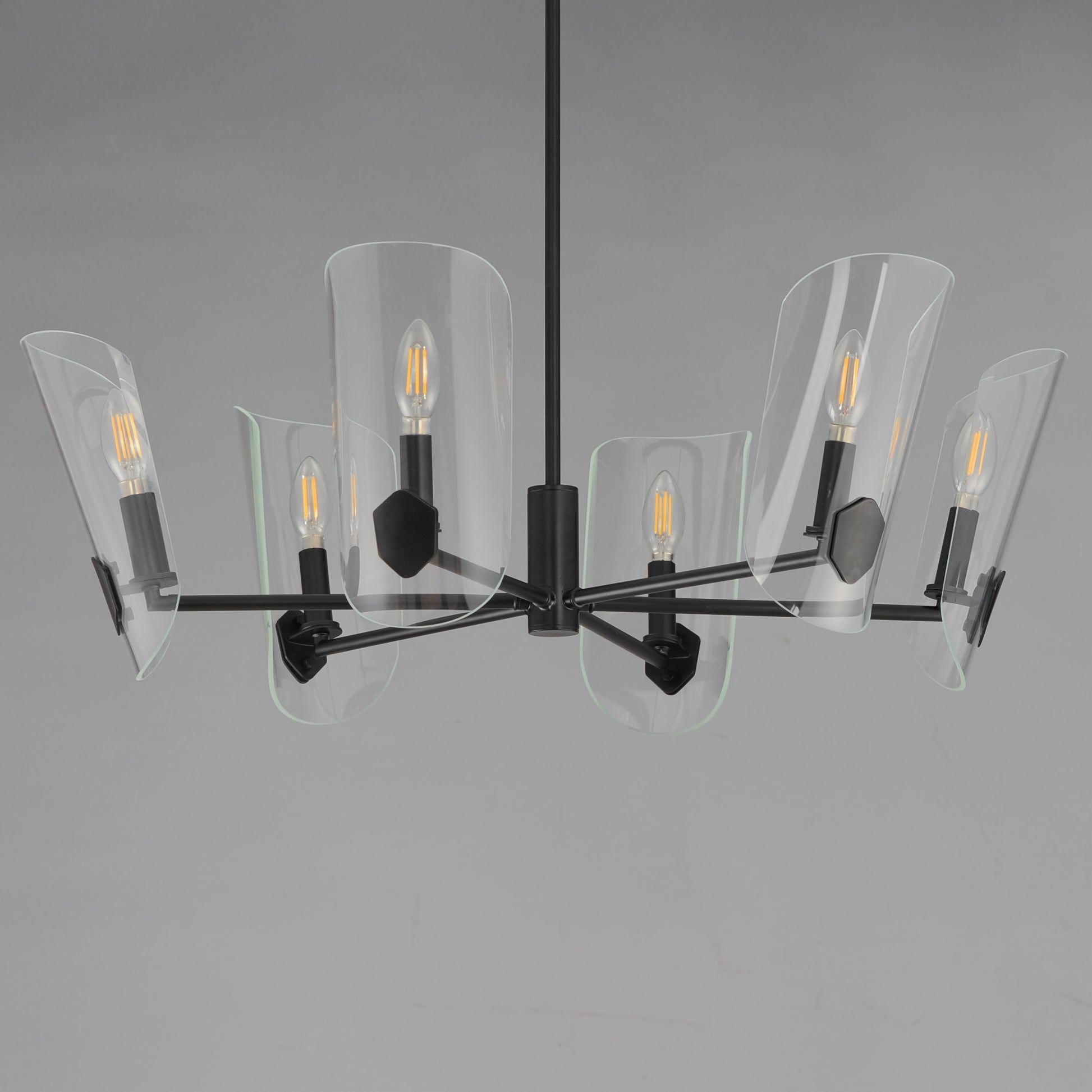 Armory 6-Light Chandelier Black by Maxim Lighting