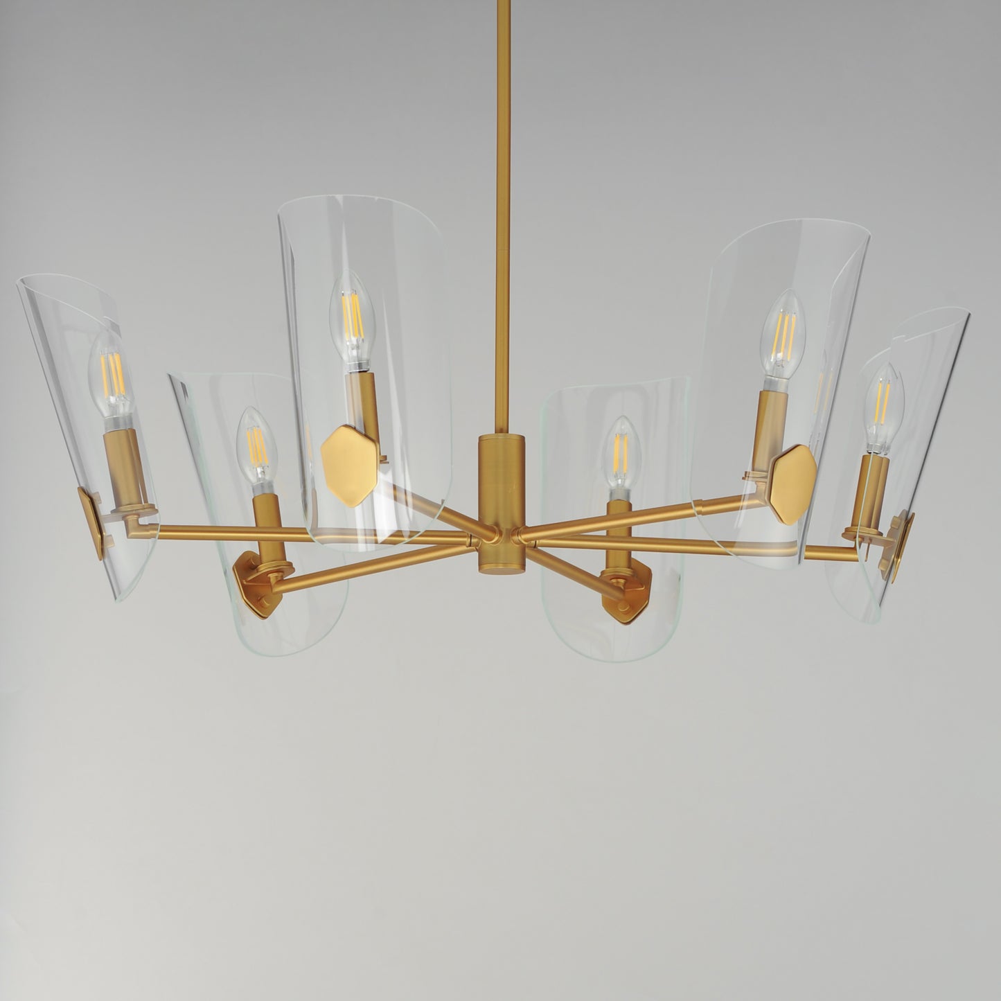 Armory 6-Light Chandelier Natural Aged Brass by Maxim Lighting