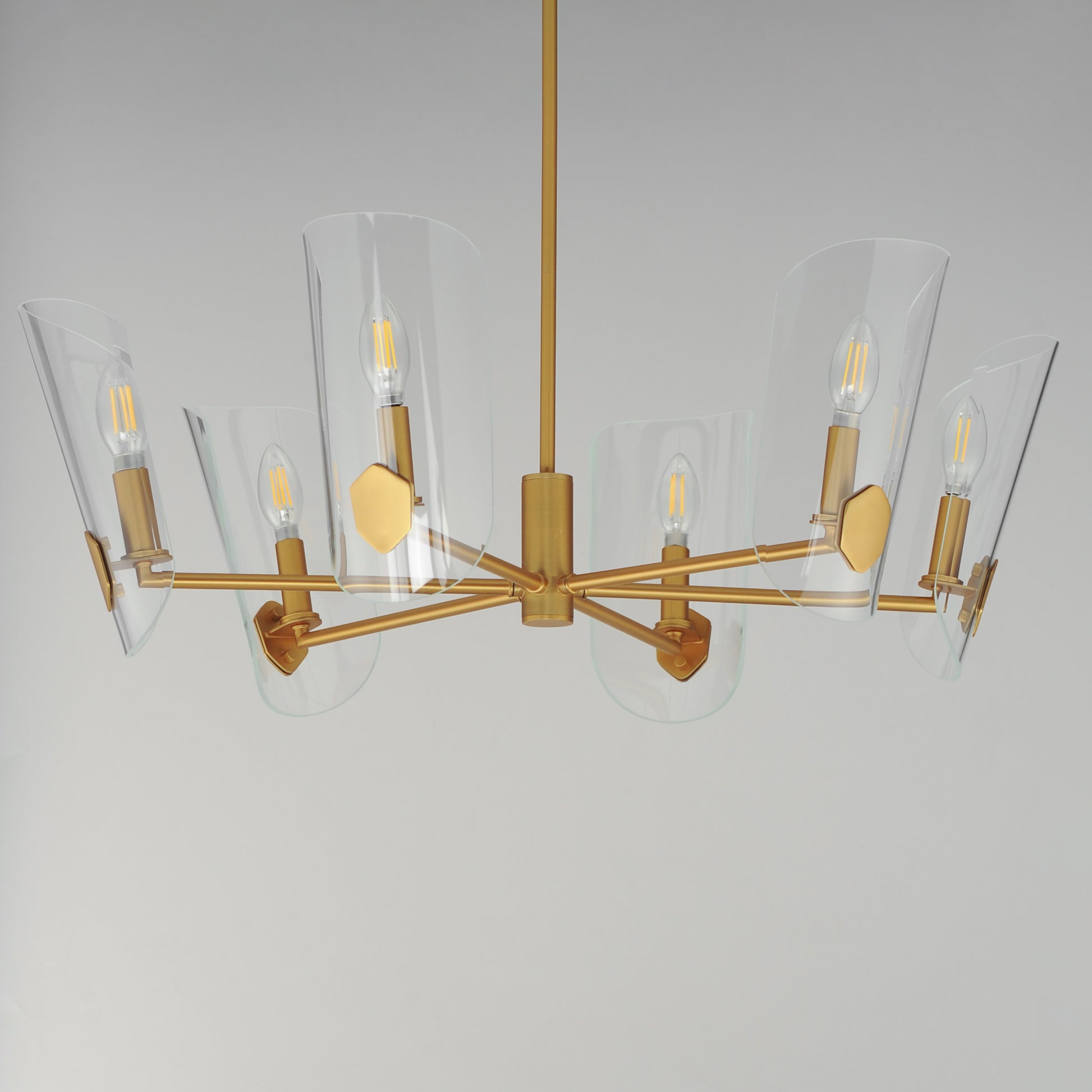 Armory 6-Light Chandelier Natural Aged Brass by Maxim Lighting