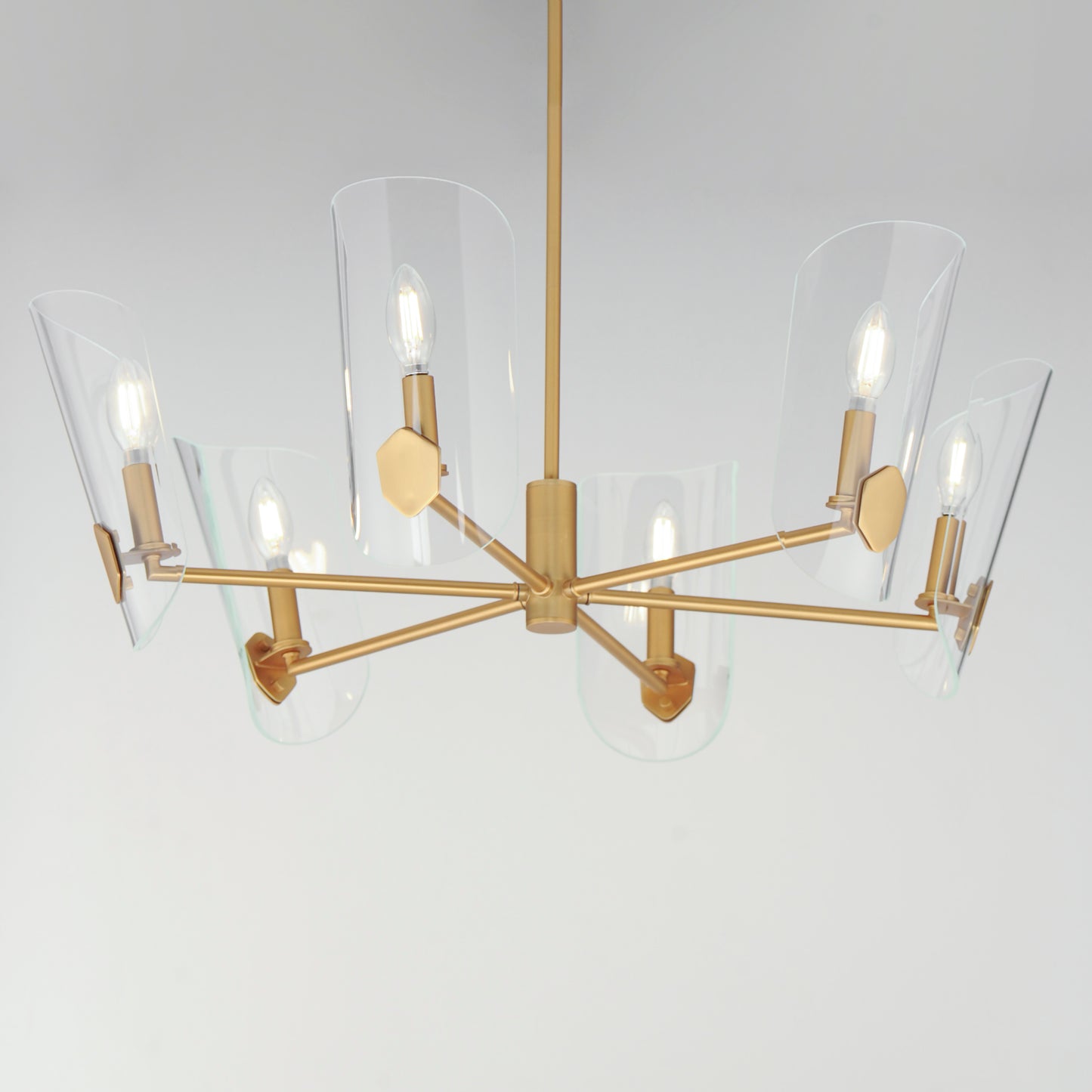 Armory 6-Light Chandelier Natural Aged Brass by Maxim Lighting