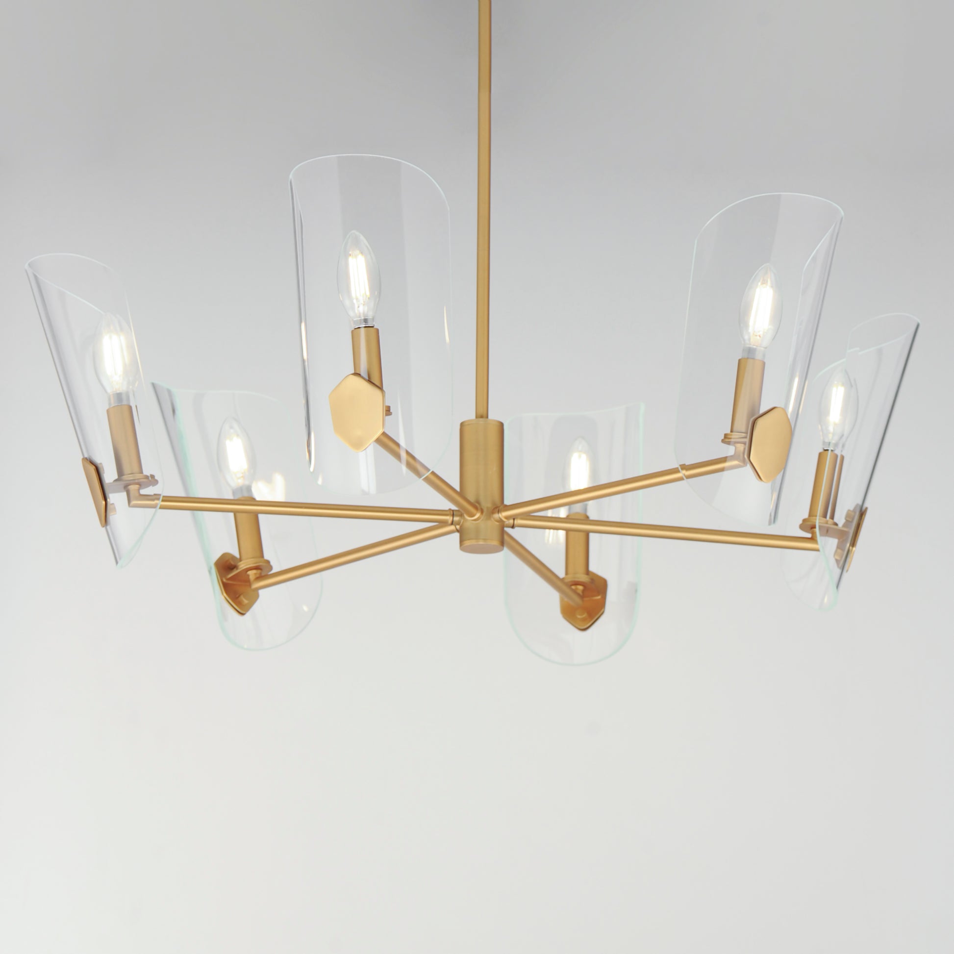 Armory 6-Light Chandelier Natural Aged Brass by Maxim Lighting