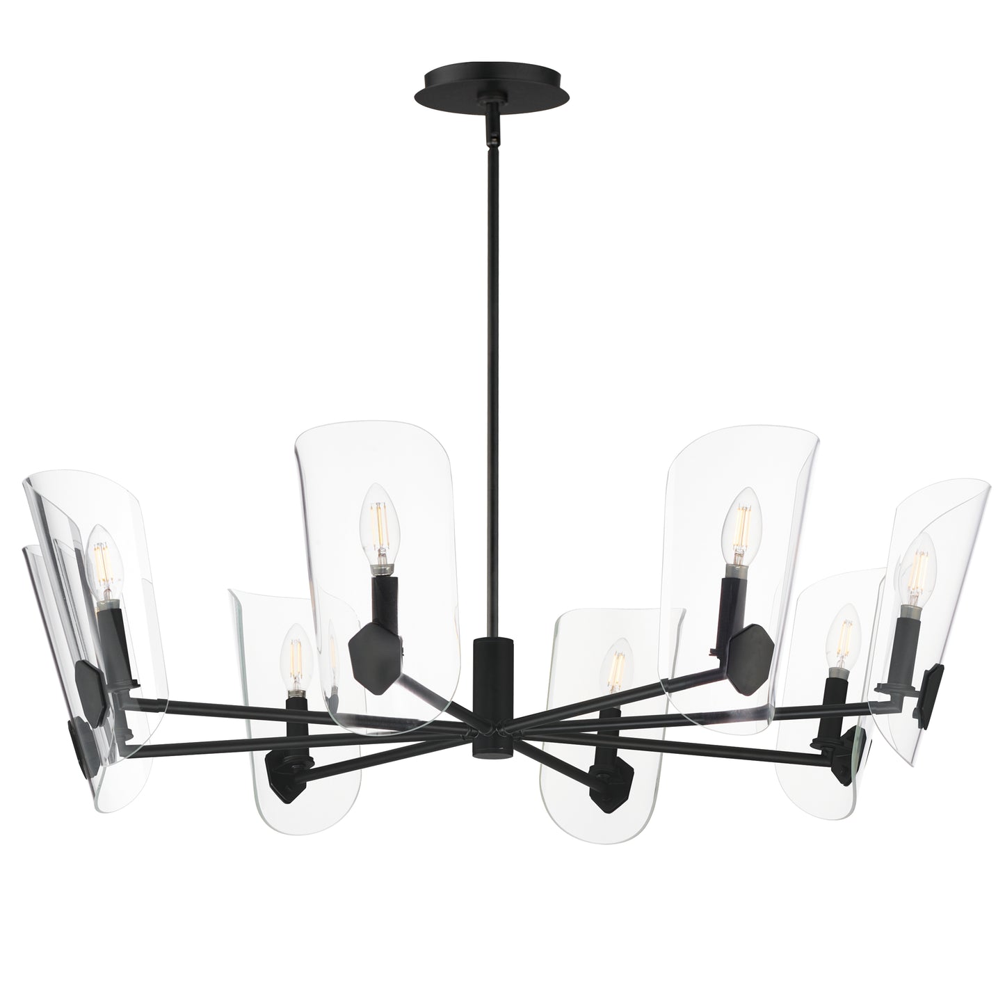 Armory 8-Light Chandelier Black by Maxim Lighting