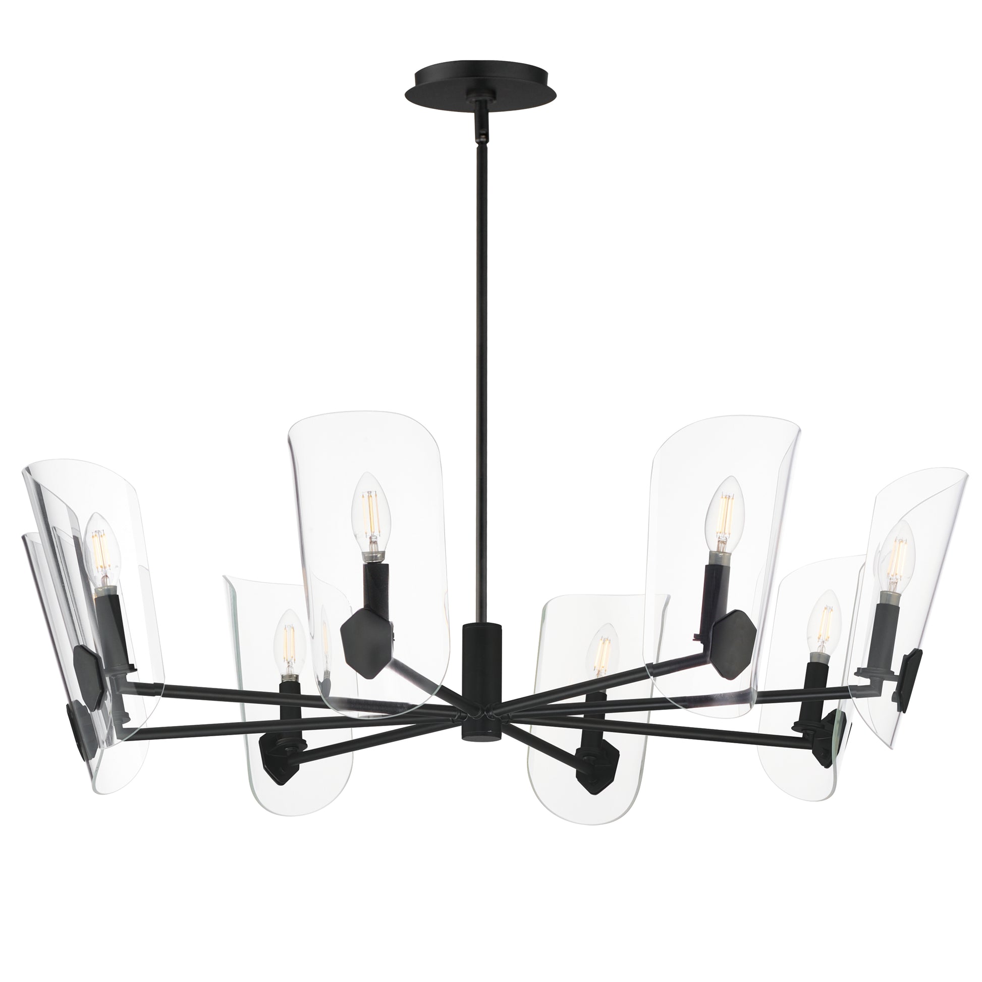 Armory 8-Light Chandelier Black by Maxim Lighting