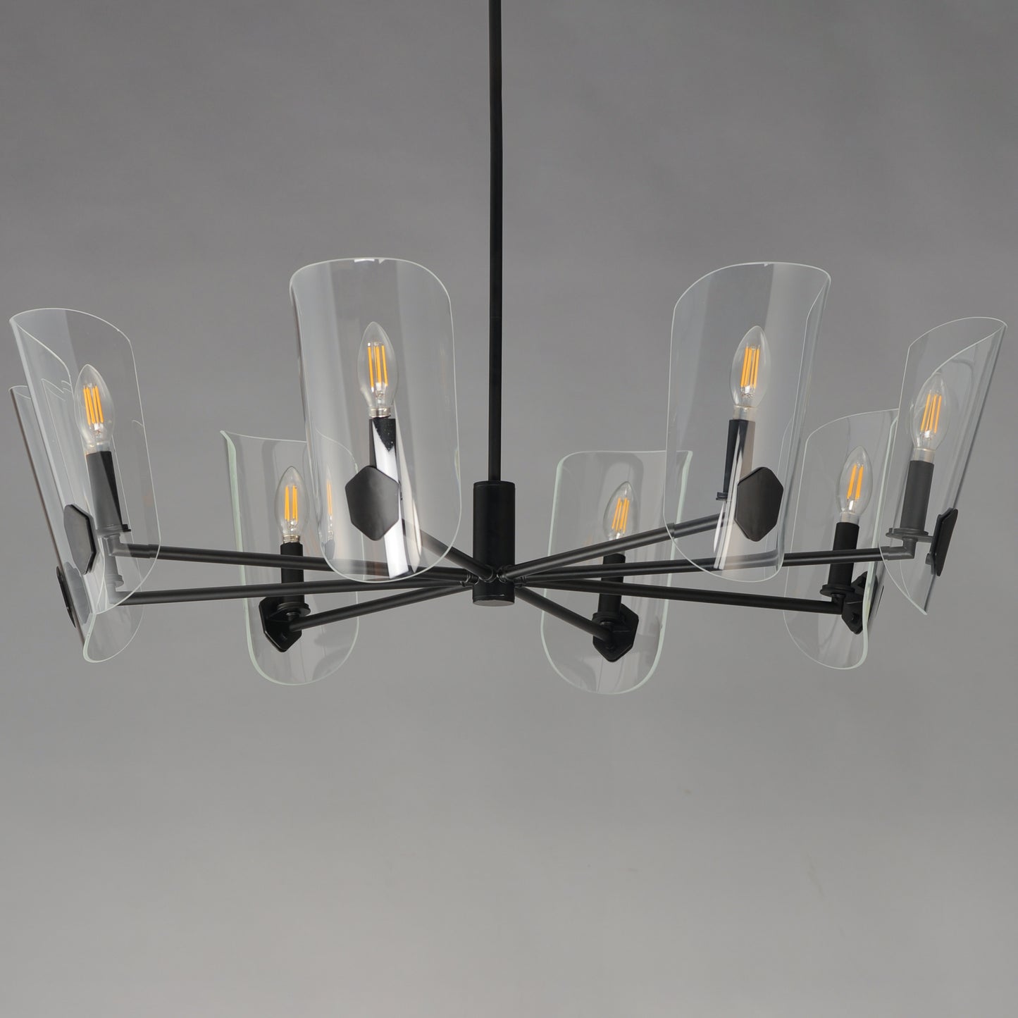 Armory 8-Light Chandelier Black by Maxim Lighting
