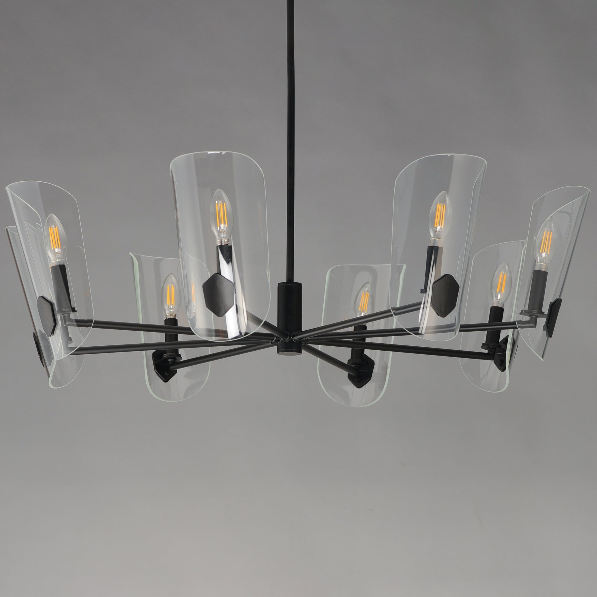 Armory 8-Light Chandelier Black by Maxim Lighting
