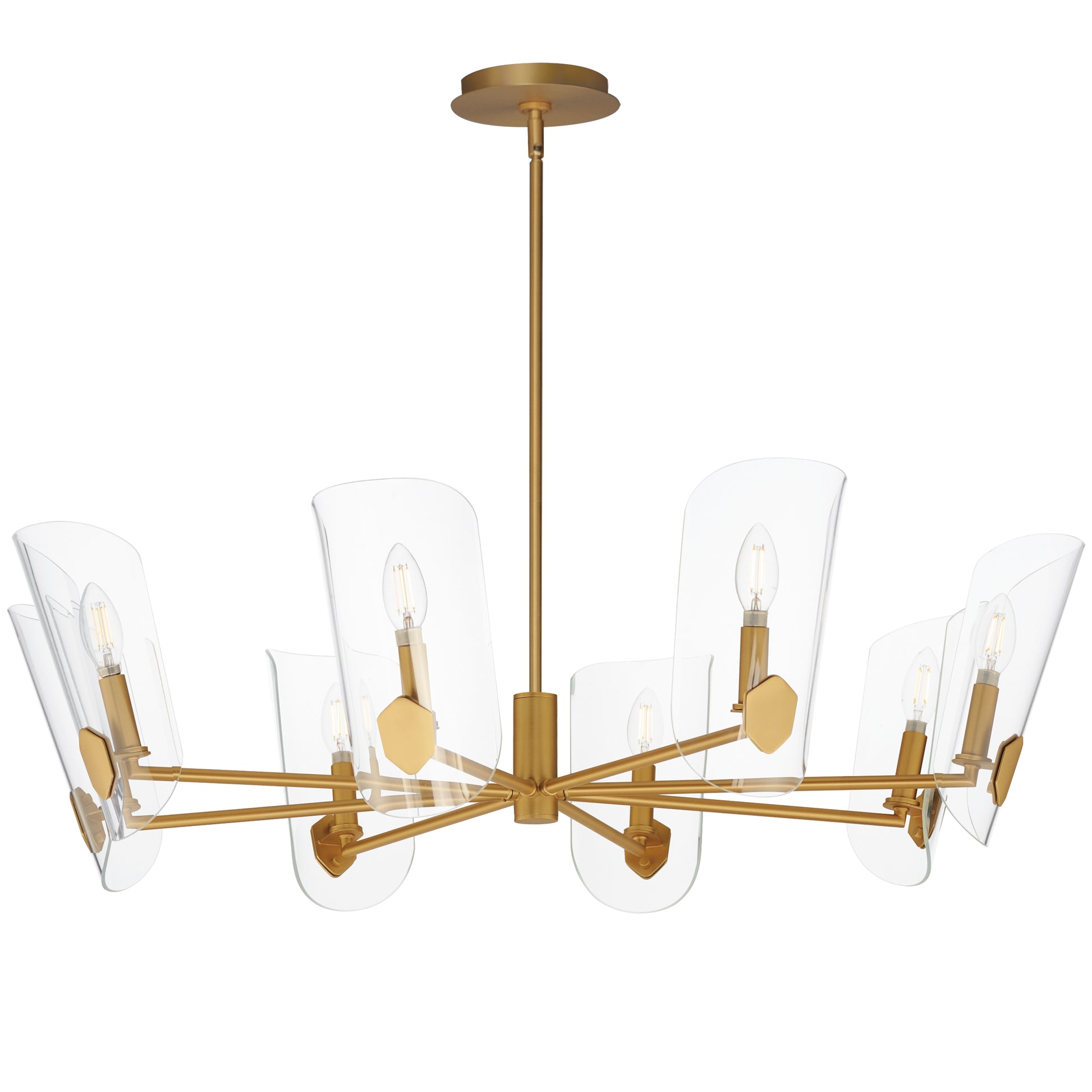 Armory 8-Light Chandelier Natural Aged Brass by Maxim Lighting