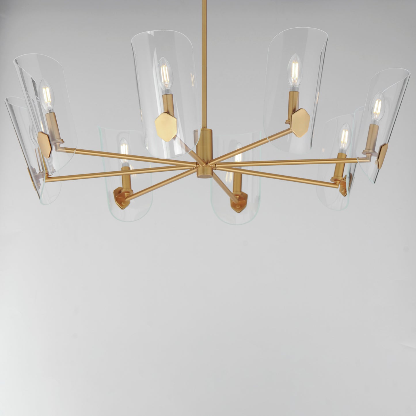 Armory 8-Light Chandelier Natural Aged Brass by Maxim Lighting