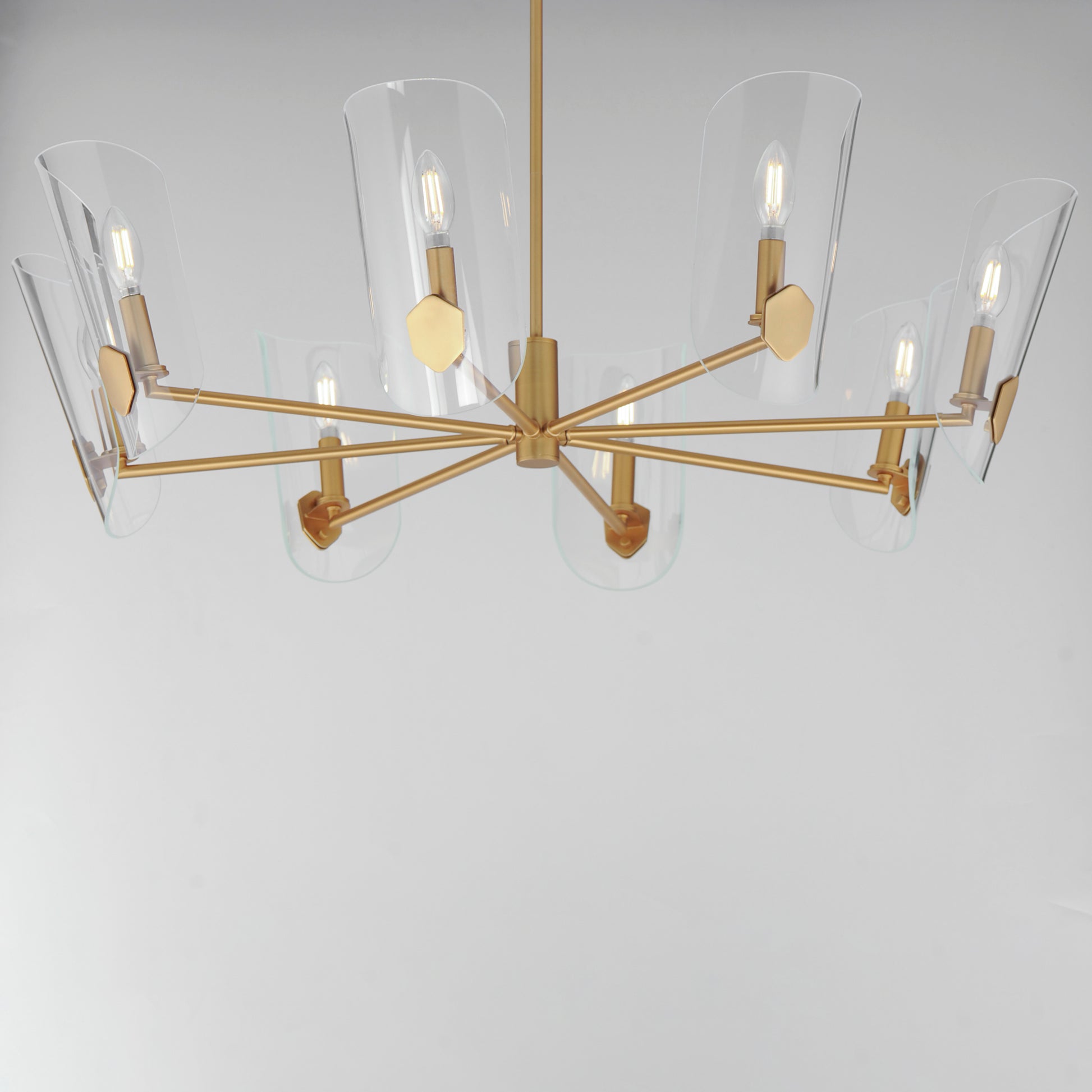 Armory 8-Light Chandelier Natural Aged Brass by Maxim Lighting