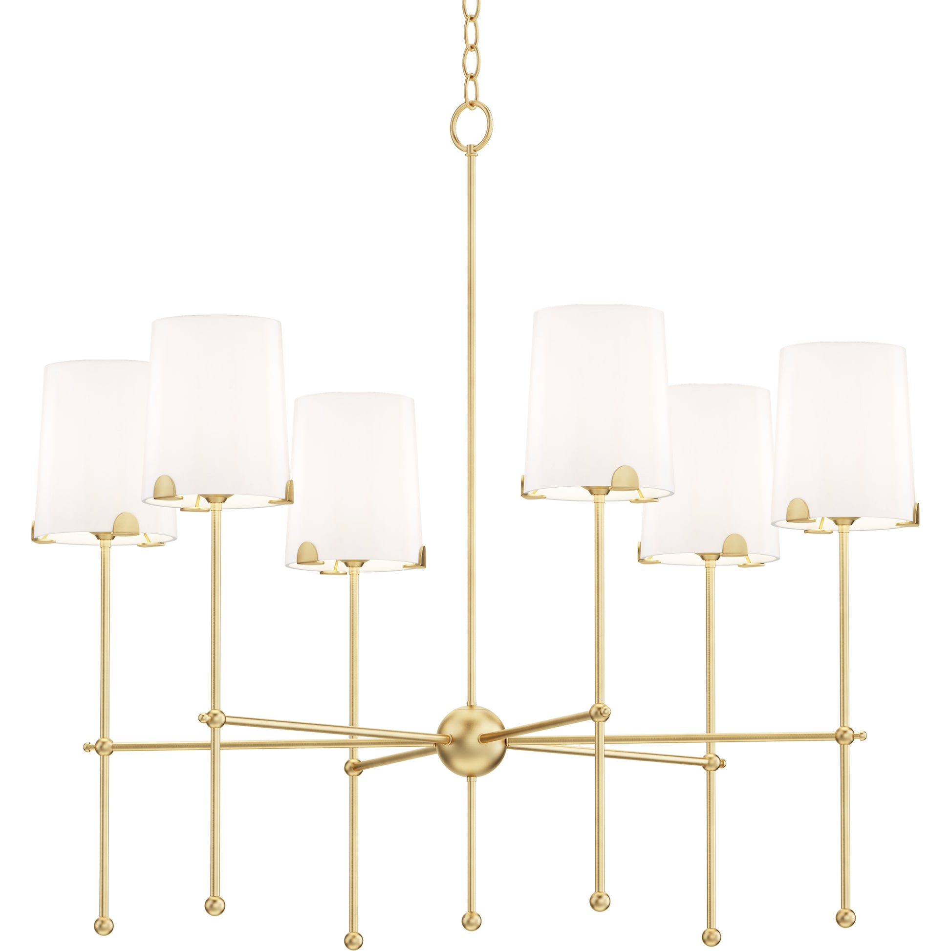 Huntington 6-Light Chandelier Satin Brass by Maxim Lighting