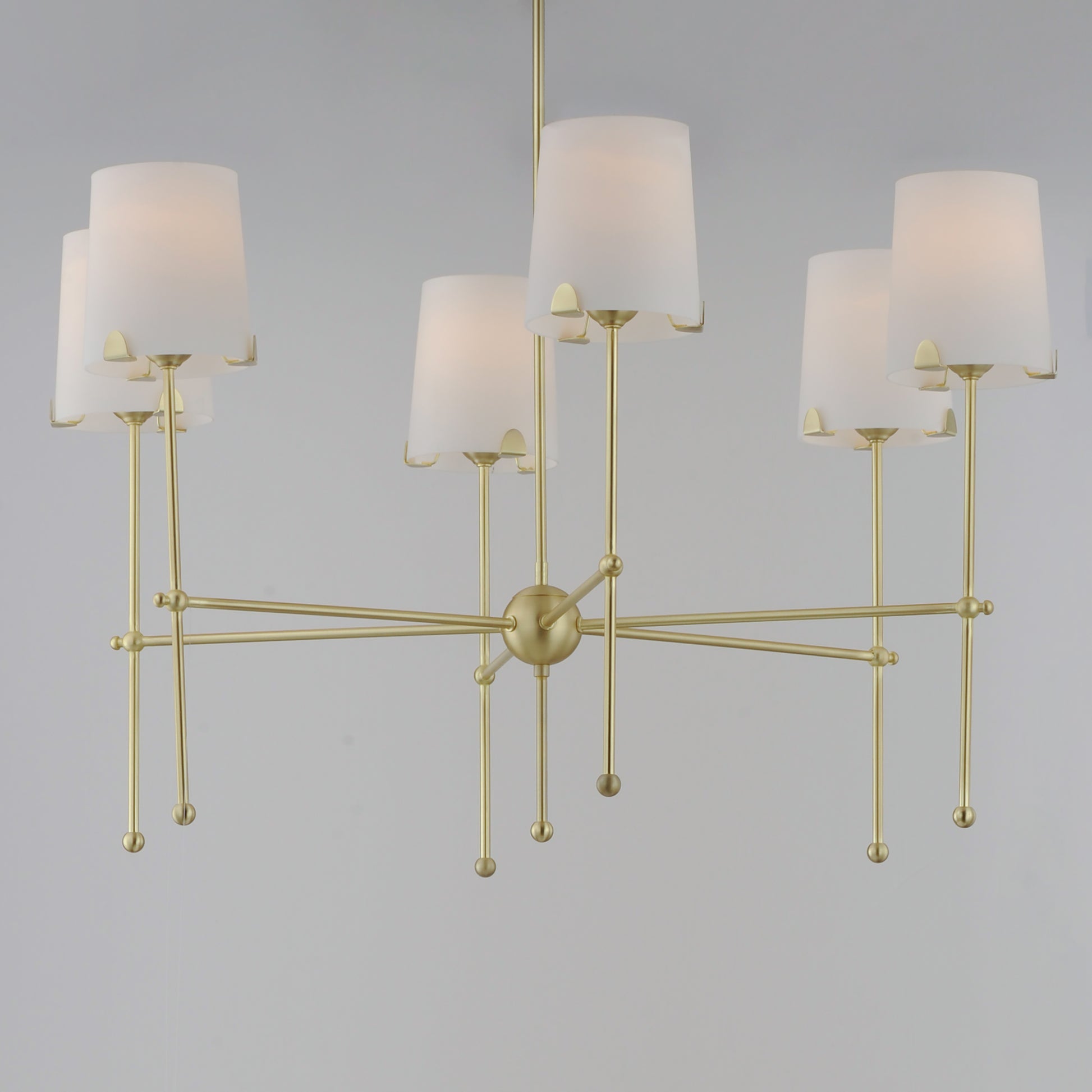 Huntington 6-Light Chandelier Satin Brass by Maxim Lighting