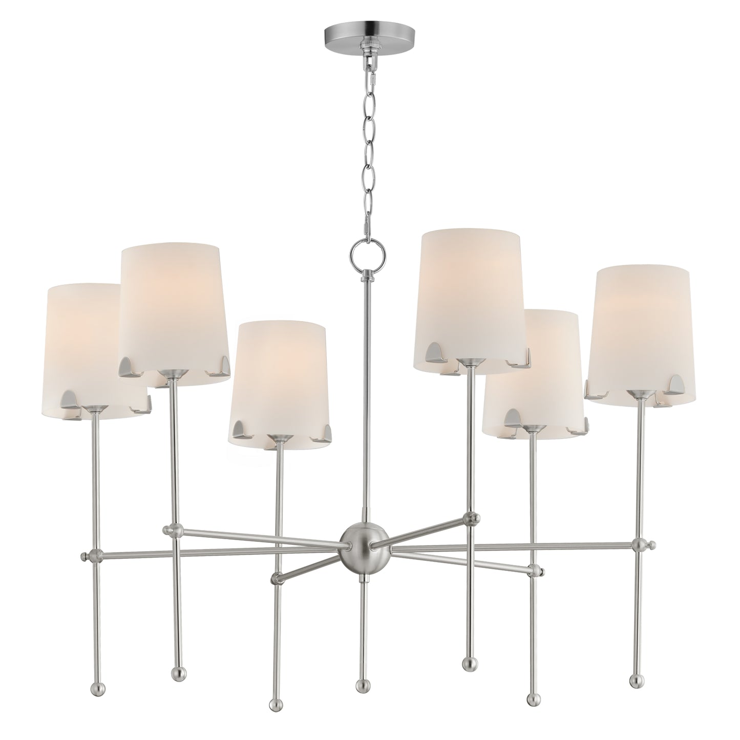 Huntington 6-Light Chandelier Satin Nickel by Maxim Lighting