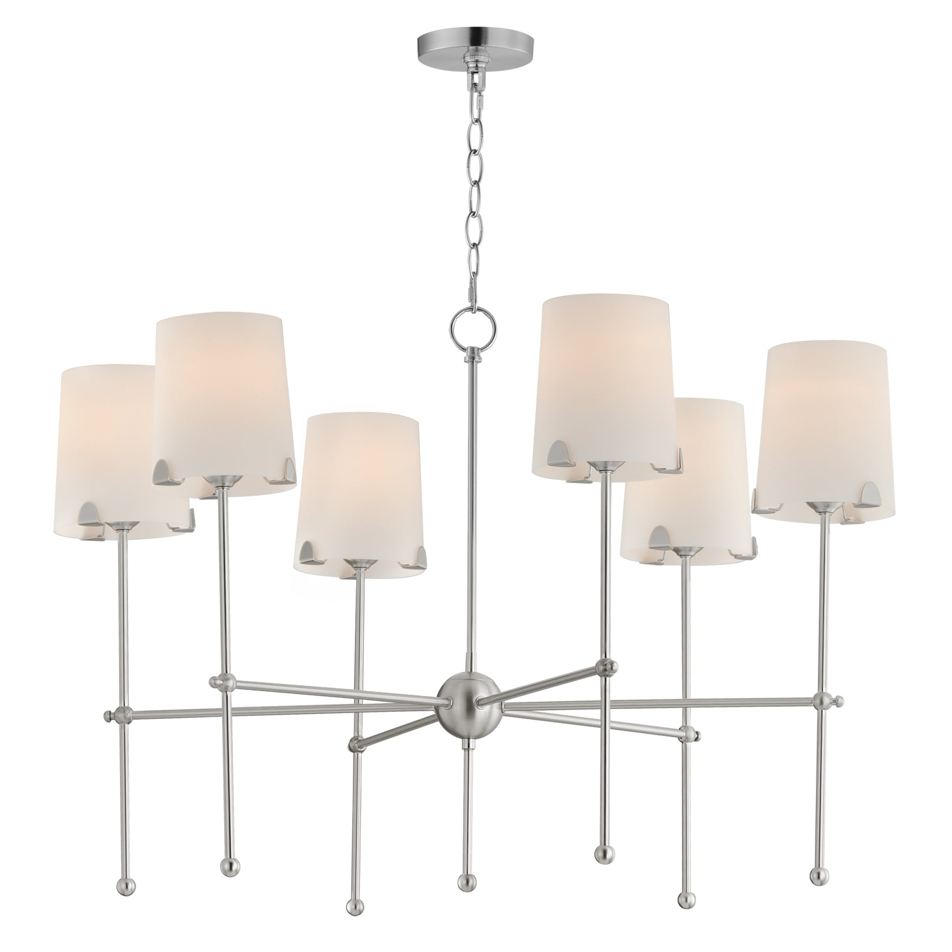Huntington 6-Light Chandelier Satin Nickel by Maxim Lighting