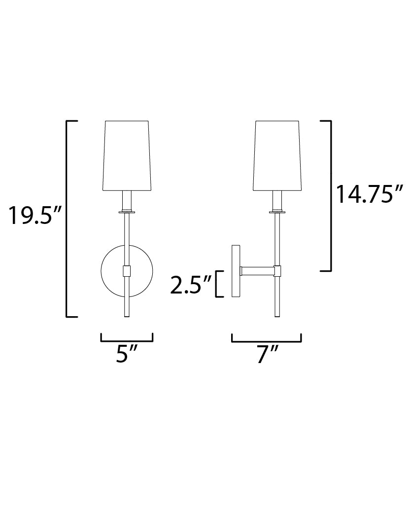 Uptown Wall Sconce Satin Brass/Polished Nickel by Maxim Lighting