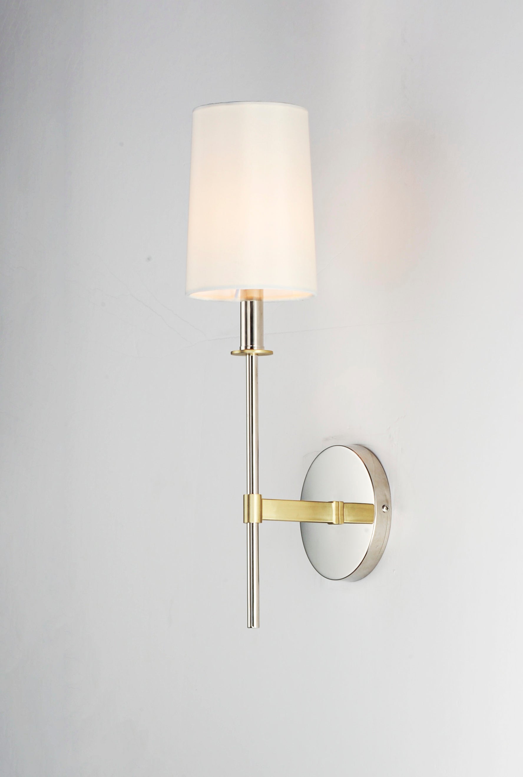 Uptown Wall Sconce Satin Brass/Polished Nickel by Maxim Lighting