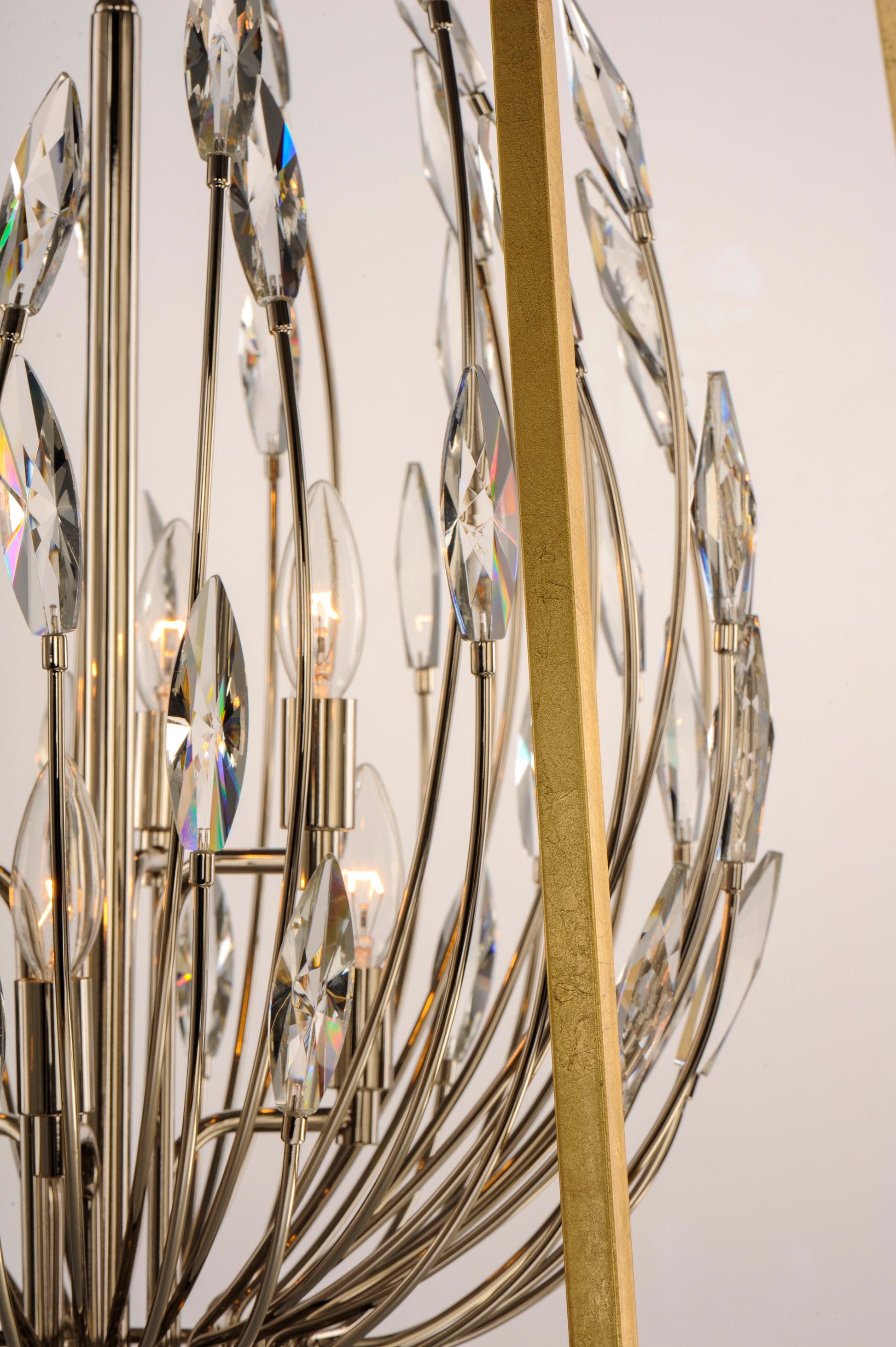 Bouquet 6-Light Pendant Polished Nickel/Gold Leaf by Maxim Lighting