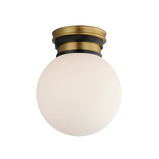 San Simeon LED Flush Mount Black/Natural Aged Brass by Maxim Lighting