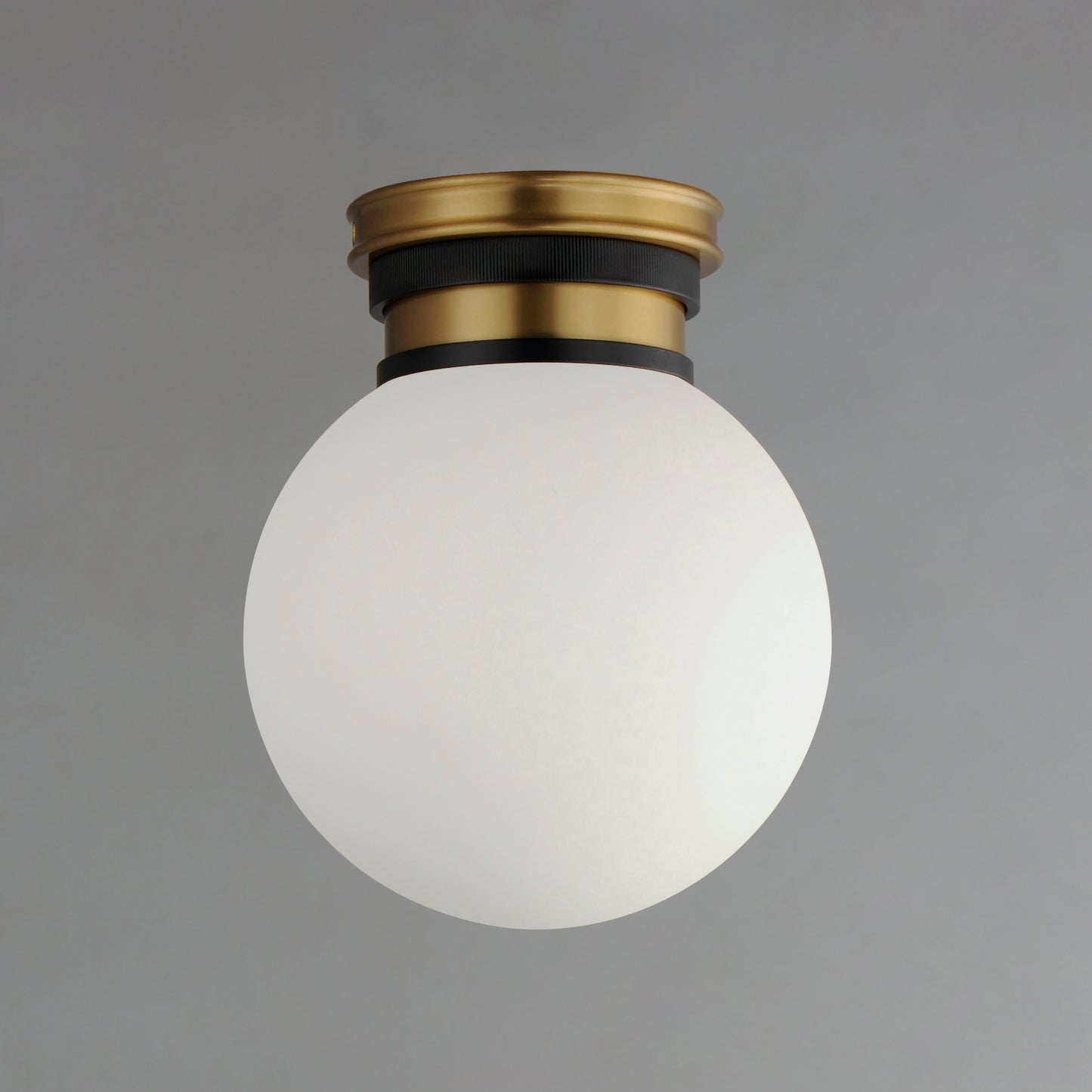 San Simeon LED Flush Mount Black/Natural Aged Brass by Maxim Lighting