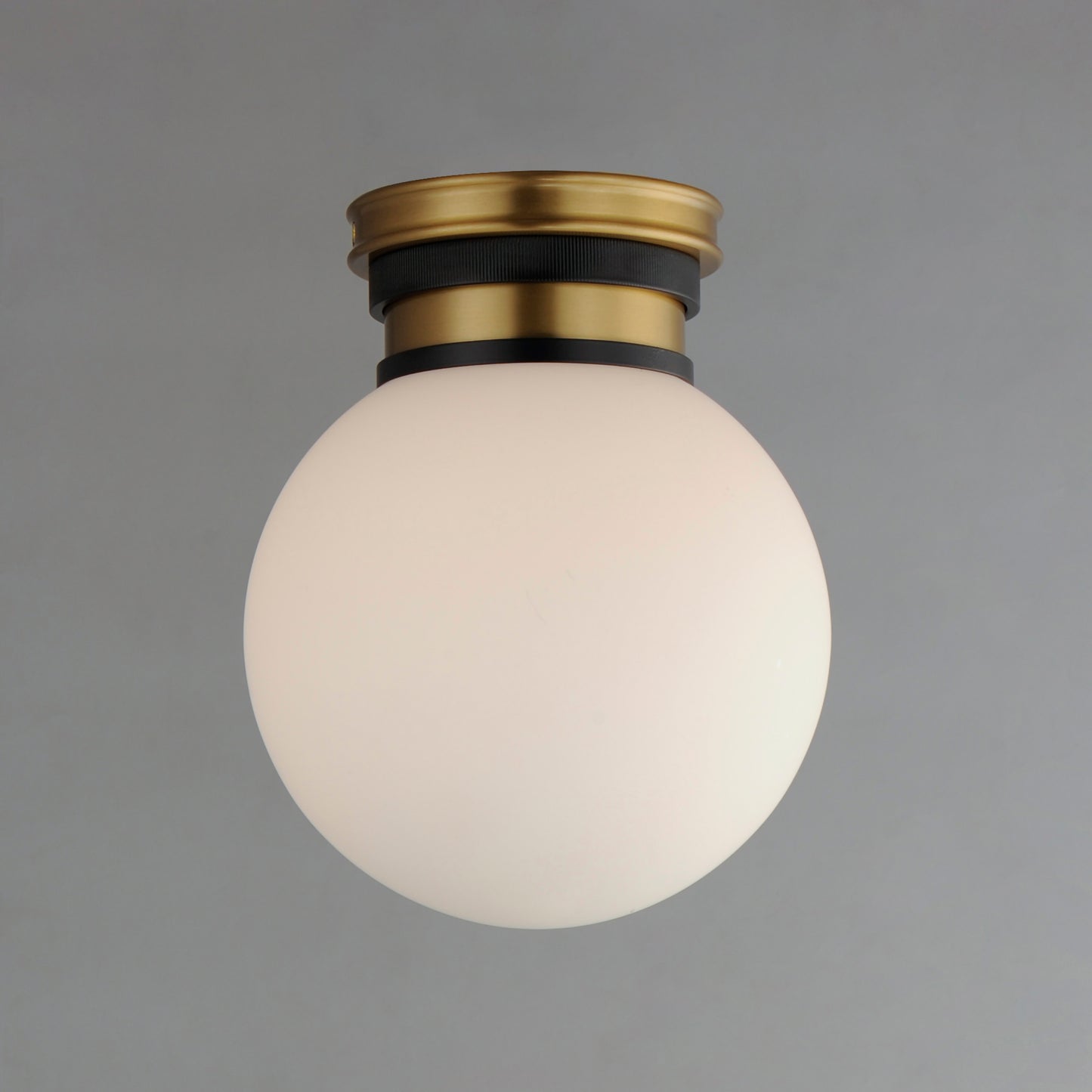 San Simeon LED Flush Mount Black/Natural Aged Brass by Maxim Lighting