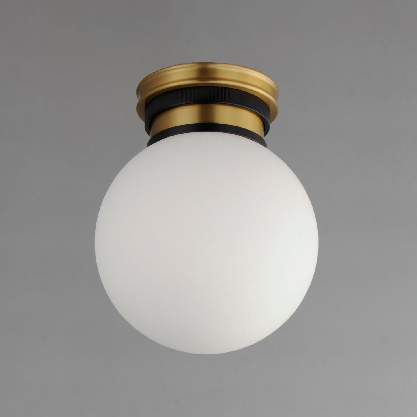 San Simeon LED Flush Mount Black/Natural Aged Brass by Maxim Lighting