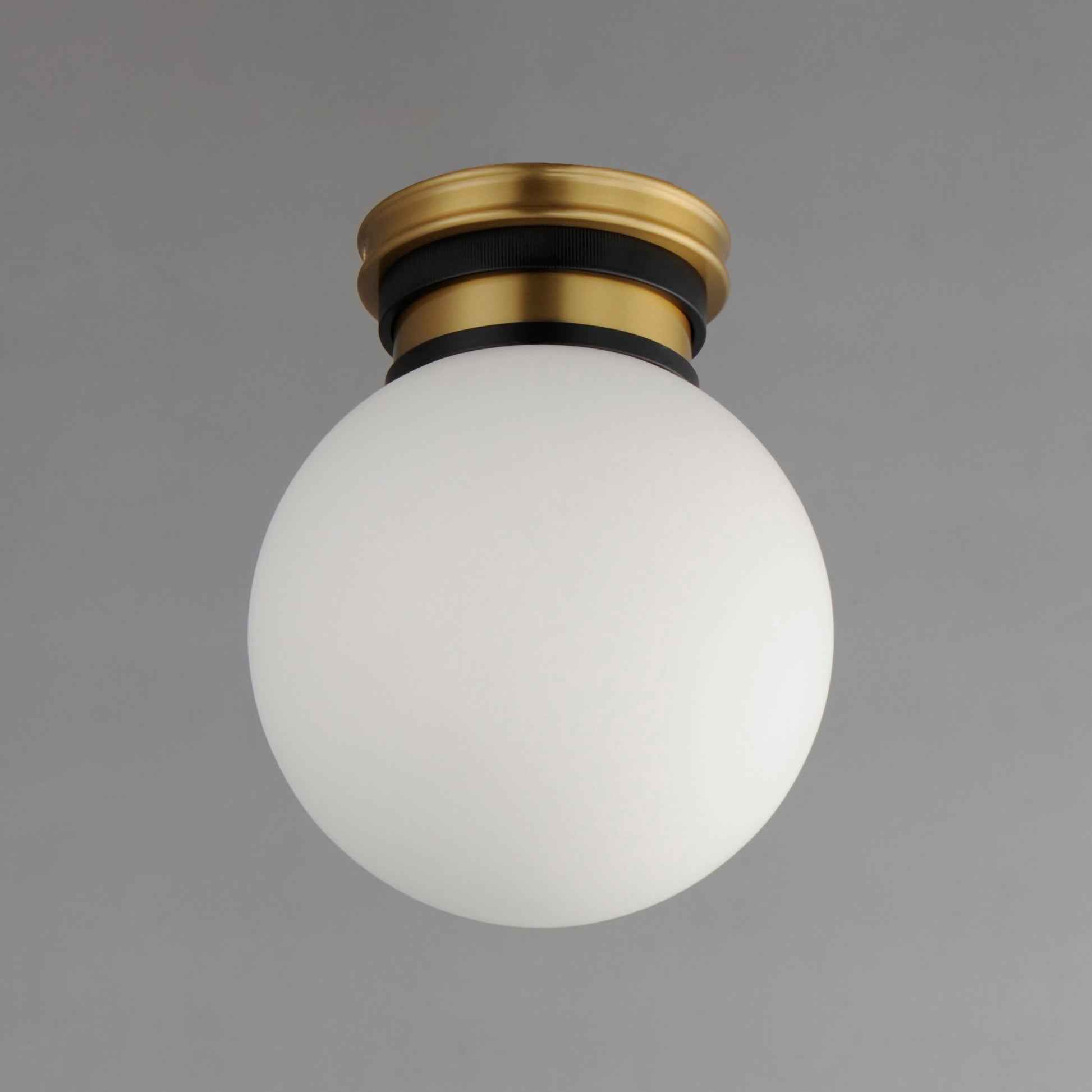 San Simeon LED Flush Mount Black/Natural Aged Brass by Maxim Lighting