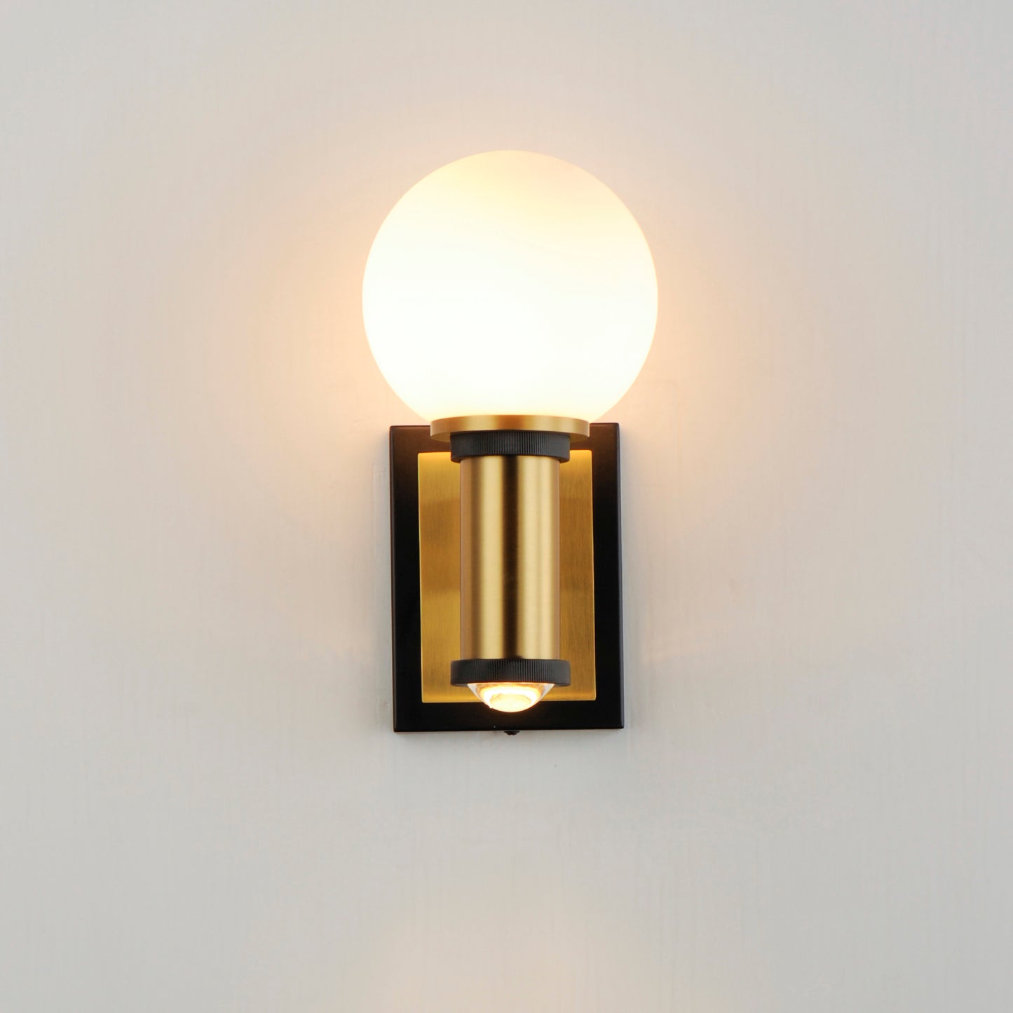 San Simeon 2-Light LED Wall Sconce Black/Natural Aged Brass by Maxim Lighting