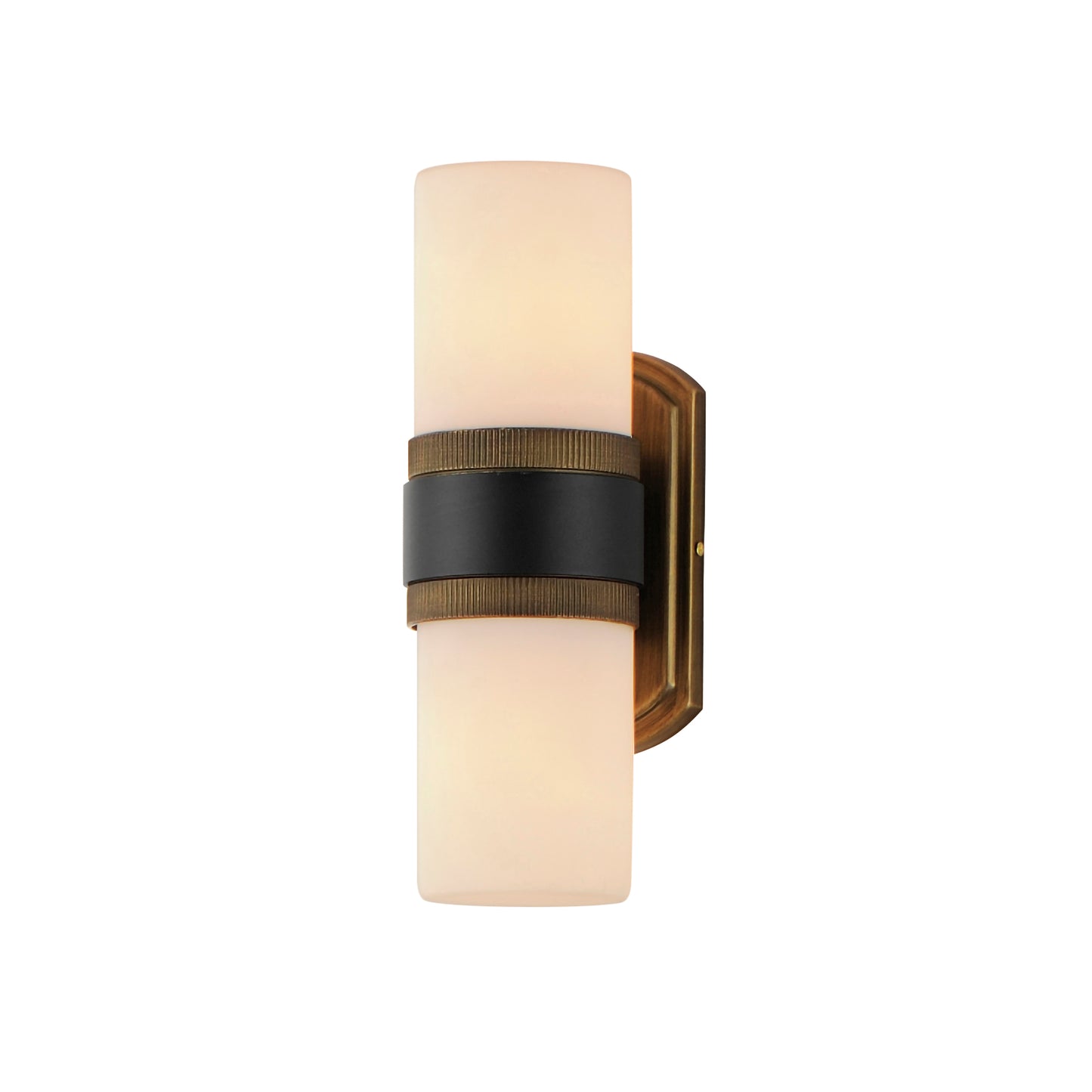 Ruffles 2-Light Bath Vanity Black/Antique Brass by Maxim Lighting