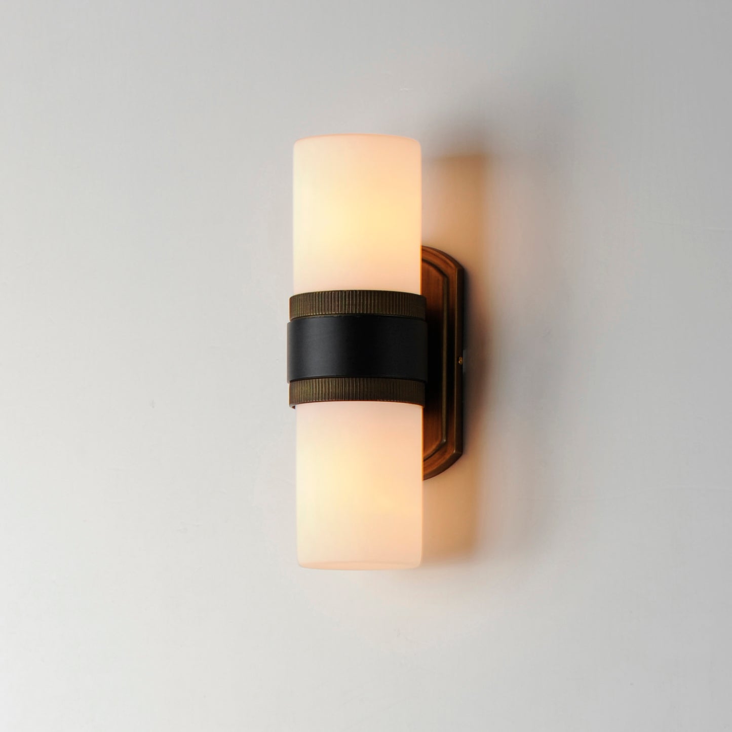 Ruffles 2-Light Bath Vanity Black/Antique Brass by Maxim Lighting