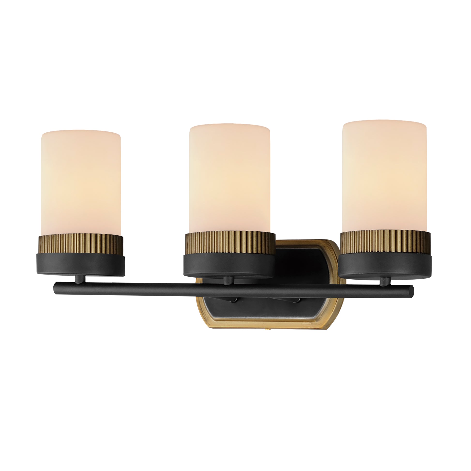 Ruffles 3-Light Bath Vanity Black/Antique Brass by Maxim Lighting