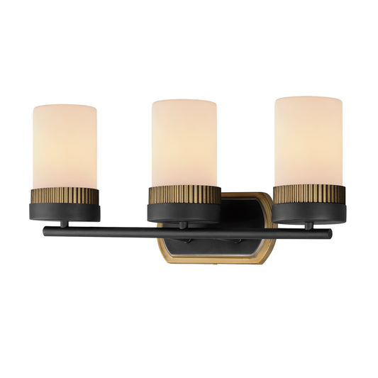 Ruffles 3-Light Bath Vanity Black/Antique Brass by Maxim Lighting