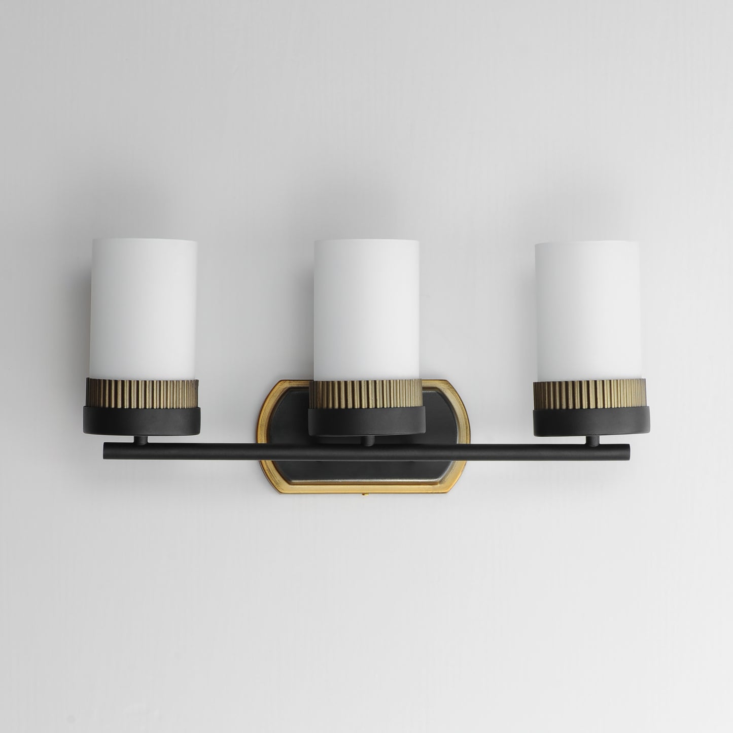 Ruffles 3-Light Bath Vanity Black/Antique Brass by Maxim Lighting