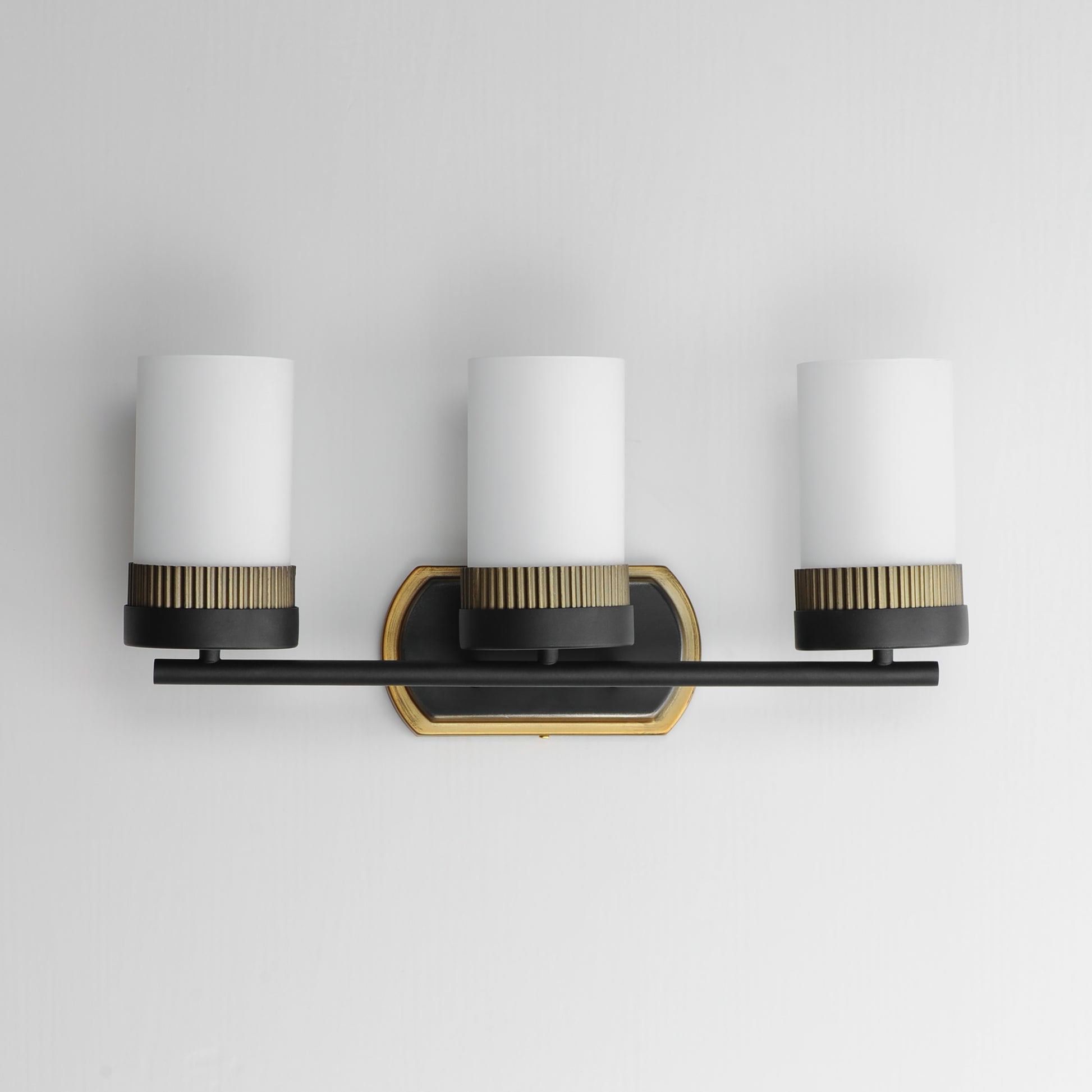 Ruffles 3-Light Bath Vanity Black/Antique Brass by Maxim Lighting