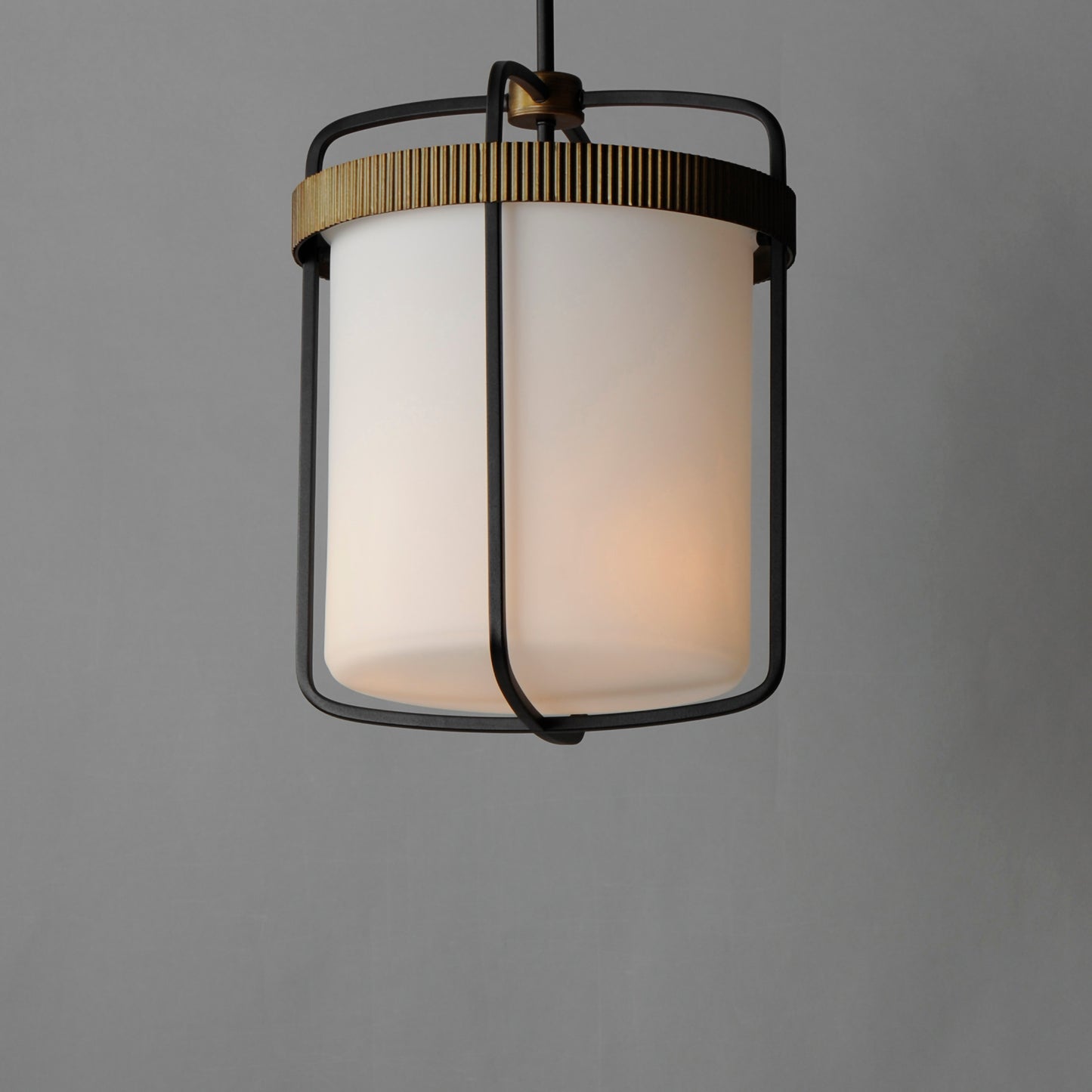 Ruffles 3-Light Pendant Black/Antique Brass by Maxim Lighting