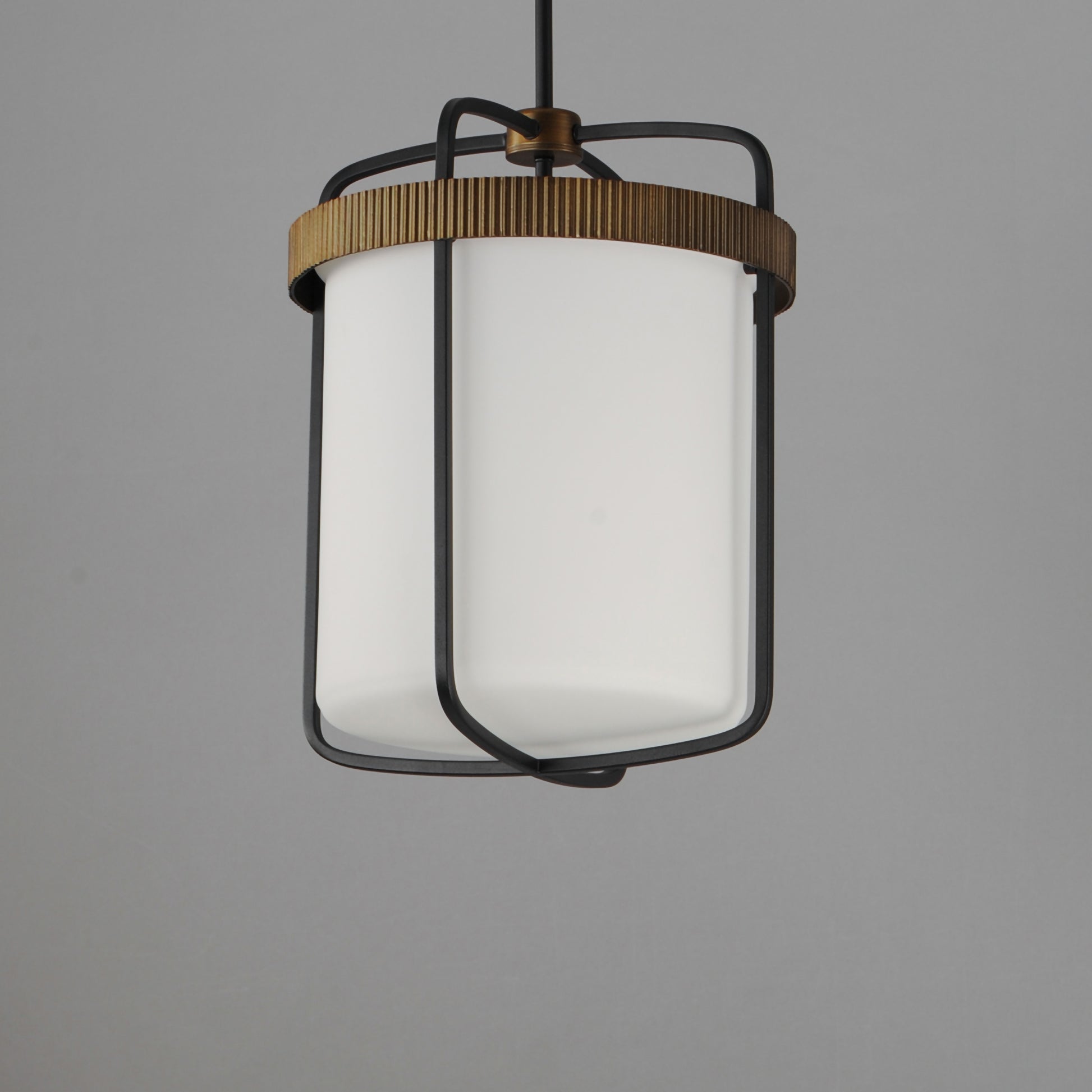Ruffles 3-Light Pendant Black/Antique Brass by Maxim Lighting