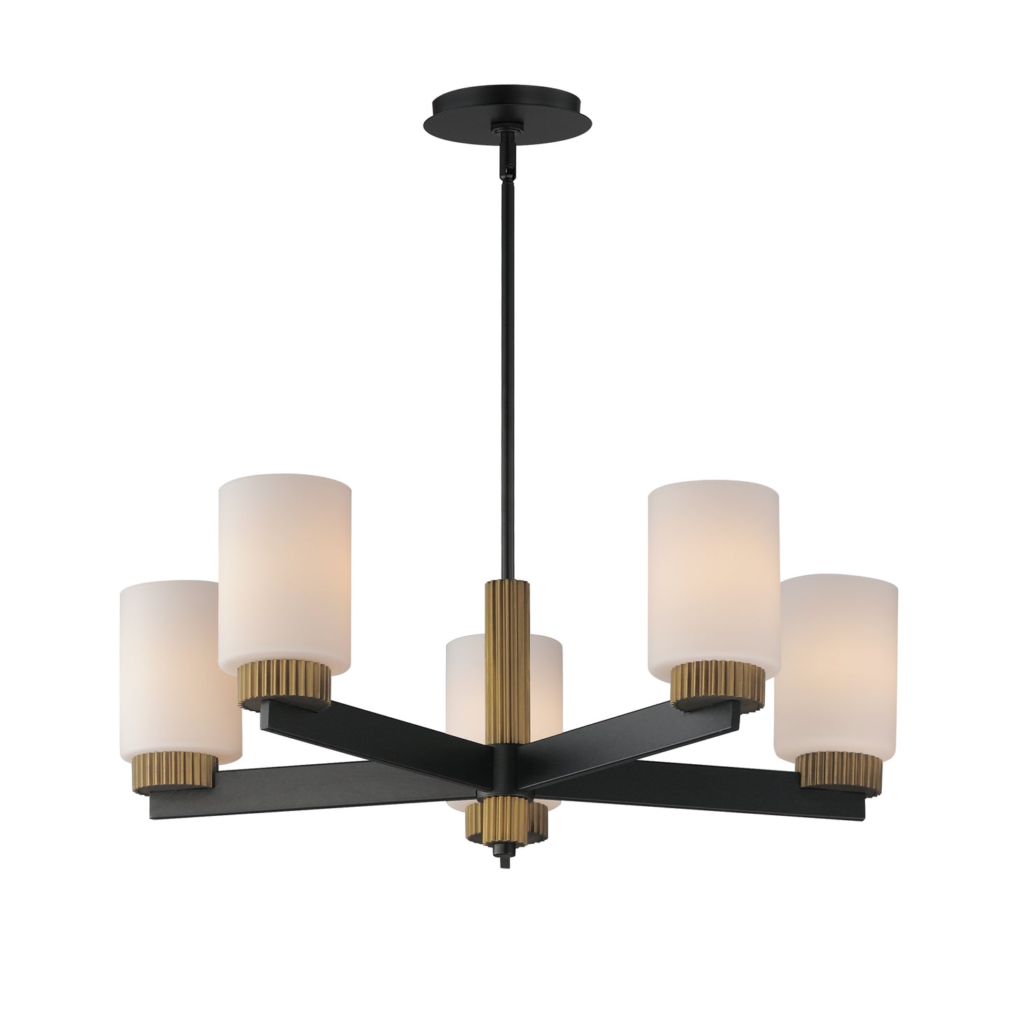 Ruffles 5-Light Chandelier Black/Antique Brass by Maxim Lighting