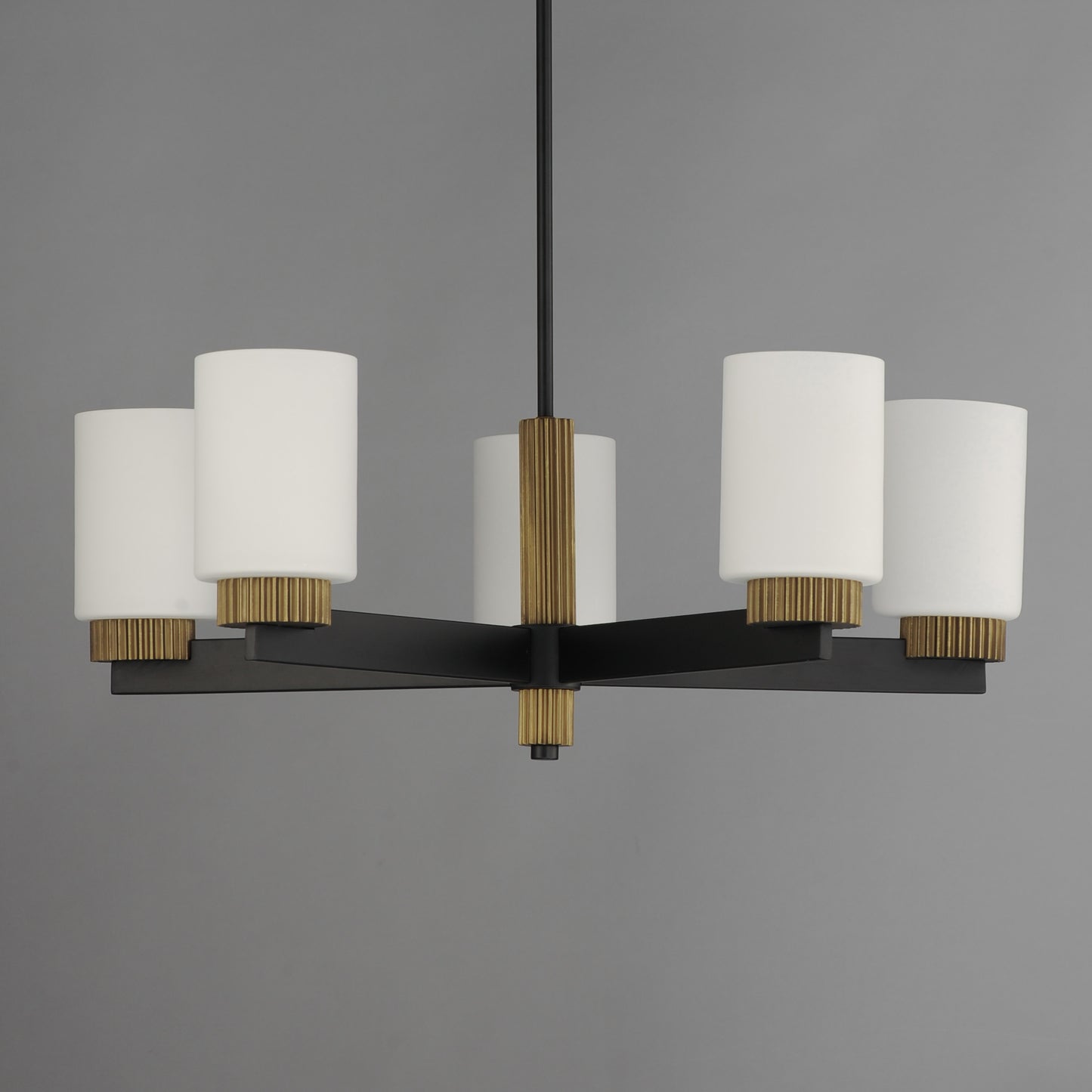 Ruffles 5-Light Chandelier Black/Antique Brass by Maxim Lighting