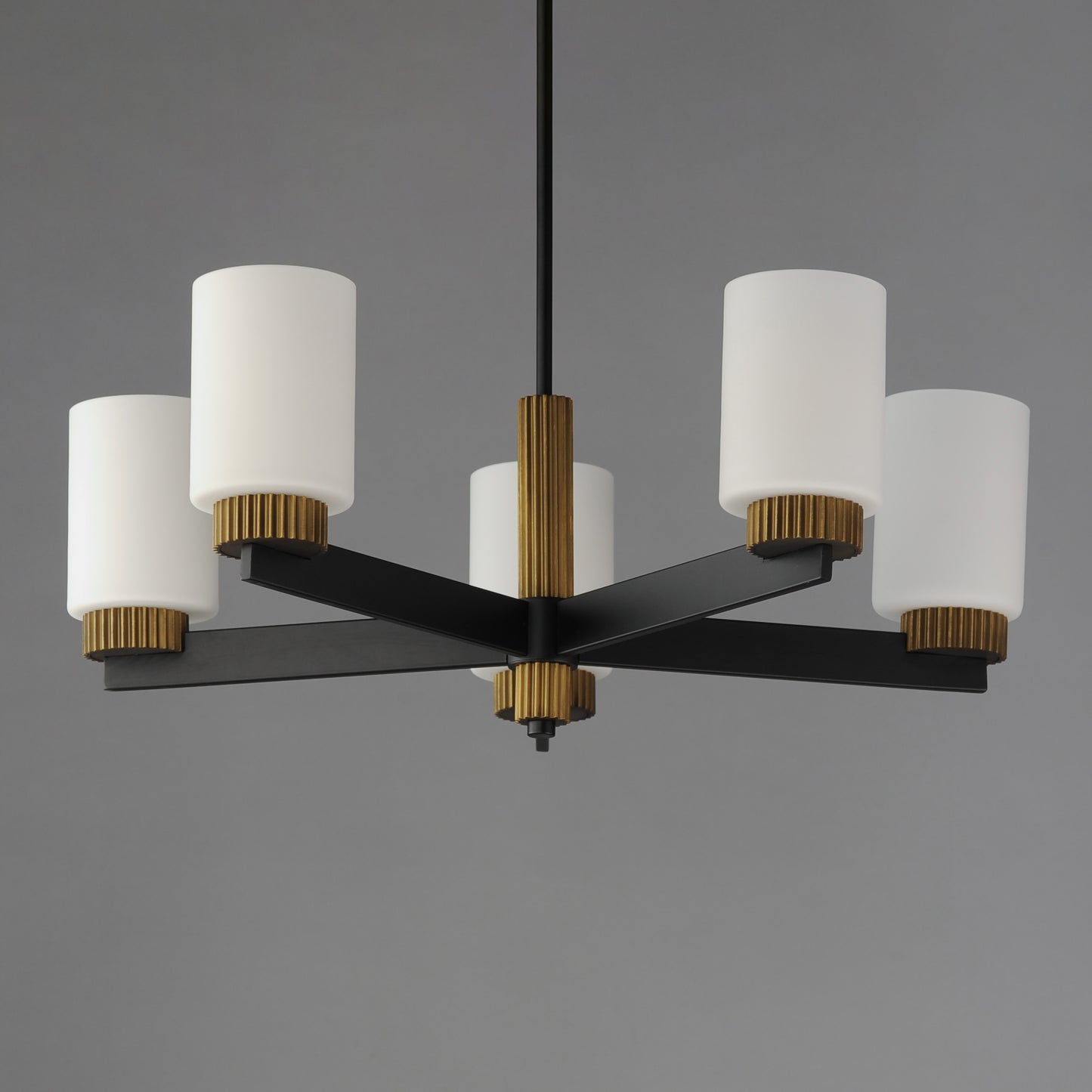 Ruffles 5-Light Chandelier Black/Antique Brass by Maxim Lighting