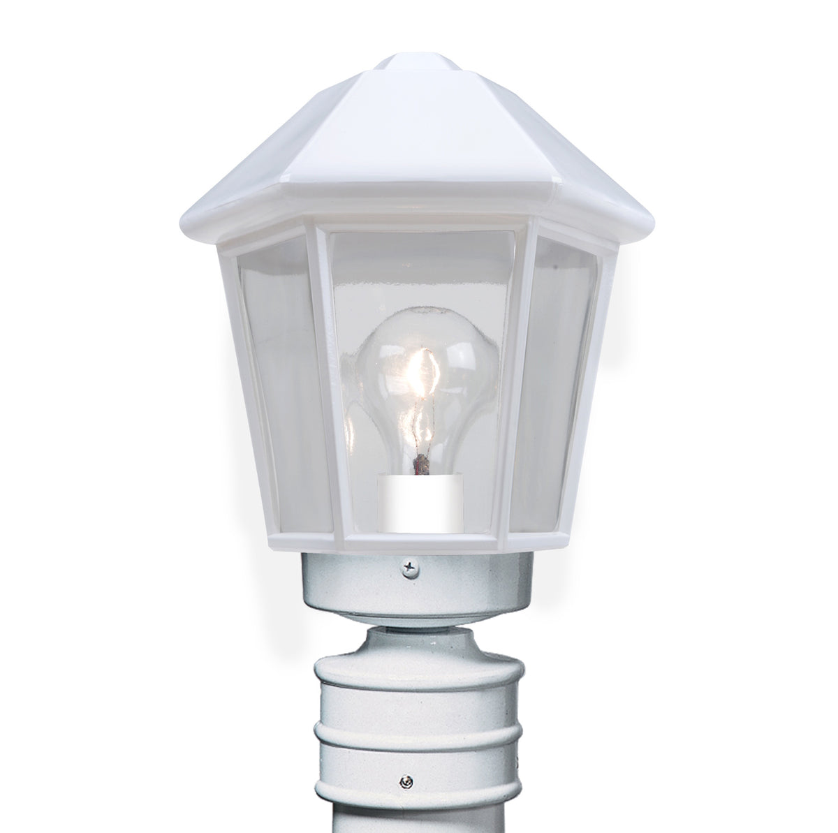 Besa Costaluz 3272 post lantern option – White