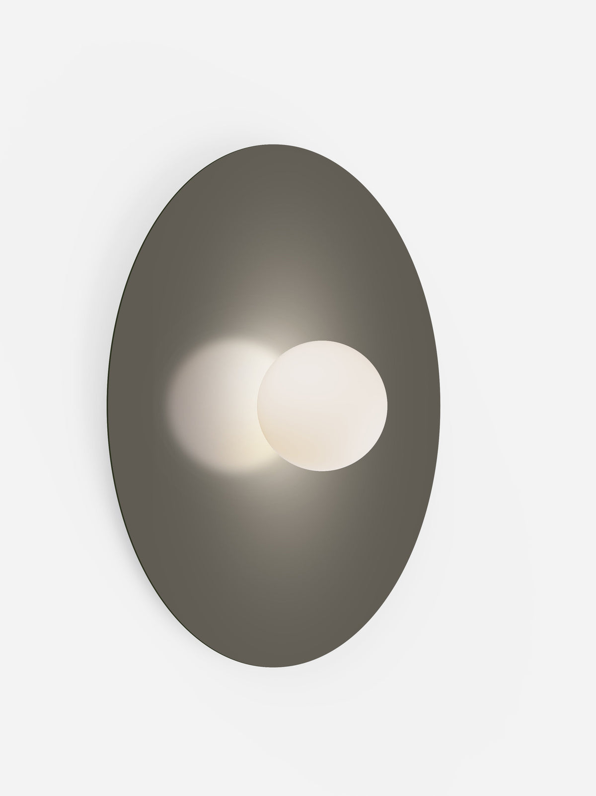Pablo Designs Bola Disc Colors flush mount – 32" Taupe disc