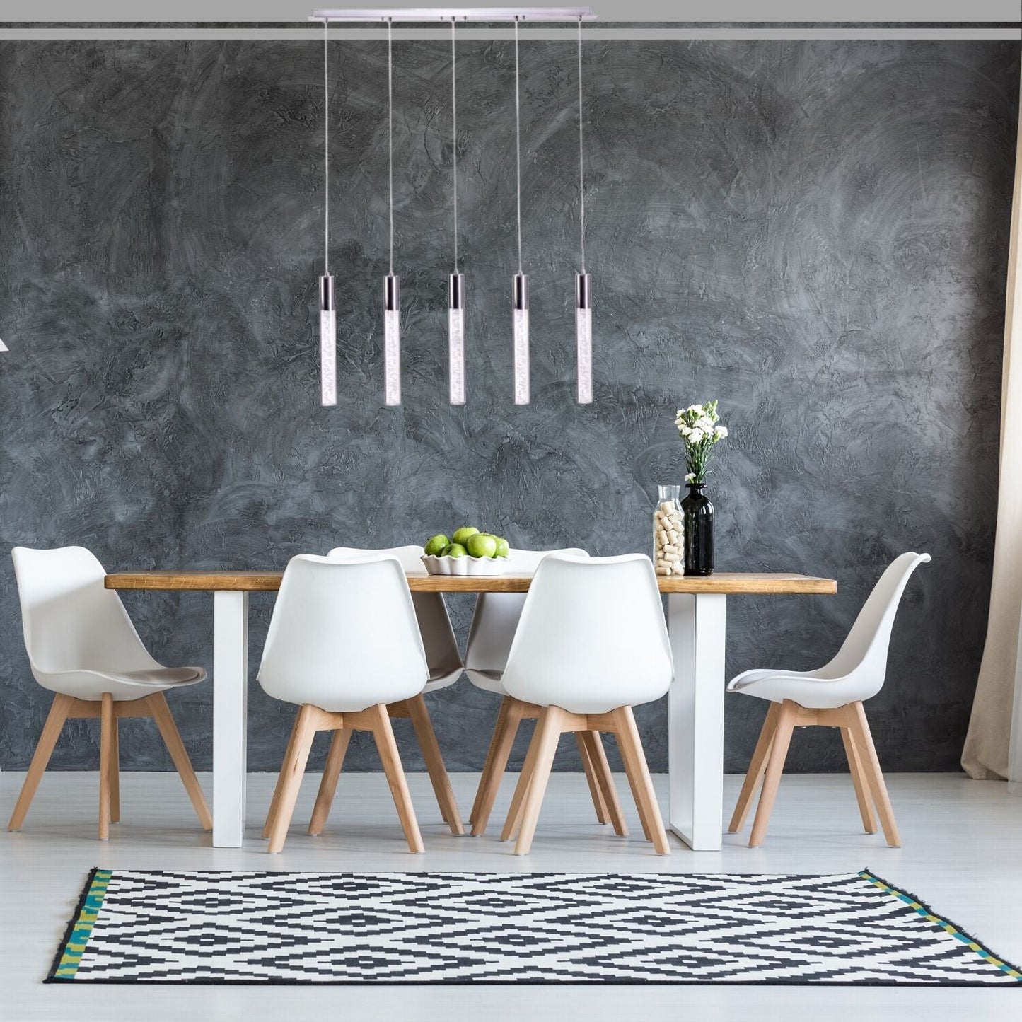 Acrylic Cylinder Chandelier - Finesse Decor FN-1260-5