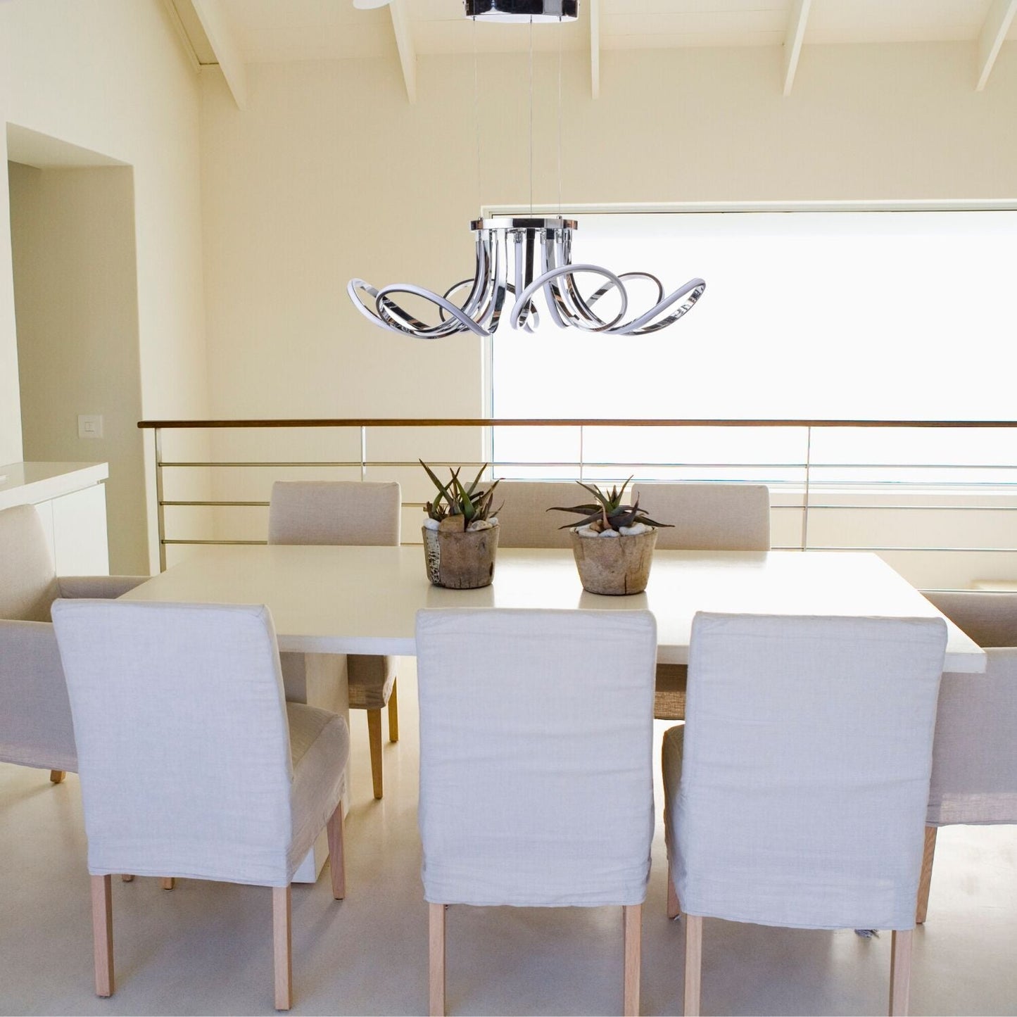 6 Petal Flower Dimmable LED Chandelier - Finesse Decor CH-801