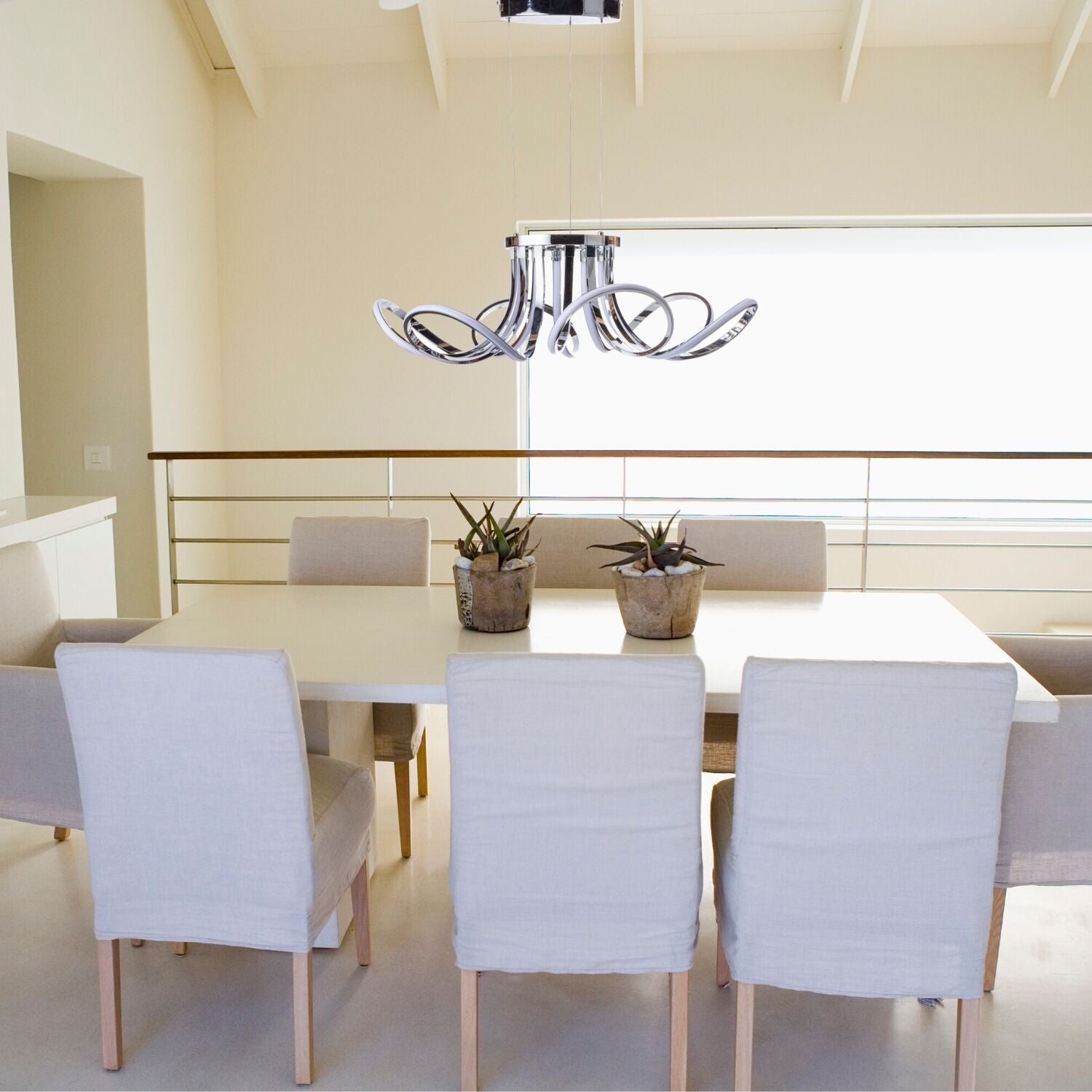 6 Petal Flower Dimmable LED Chandelier - Finesse Decor CH-801