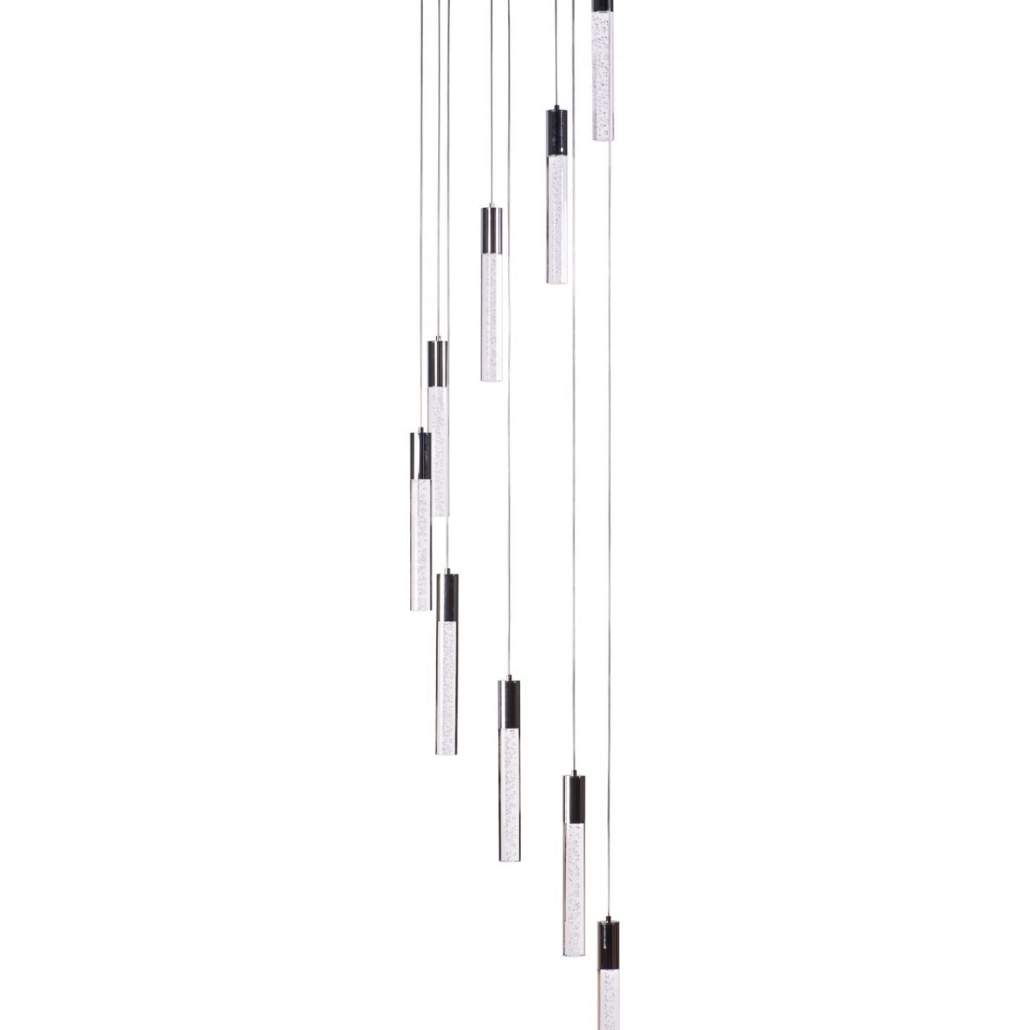 Acrylic Cylinder Chandelier - Finesse Decor FN-1260-9